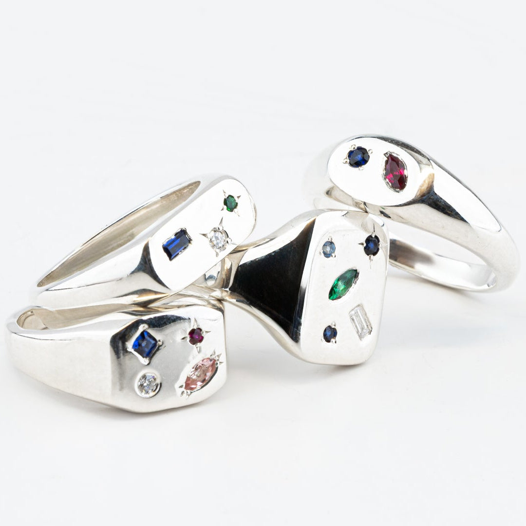 Chevalière Facetté personnalisée