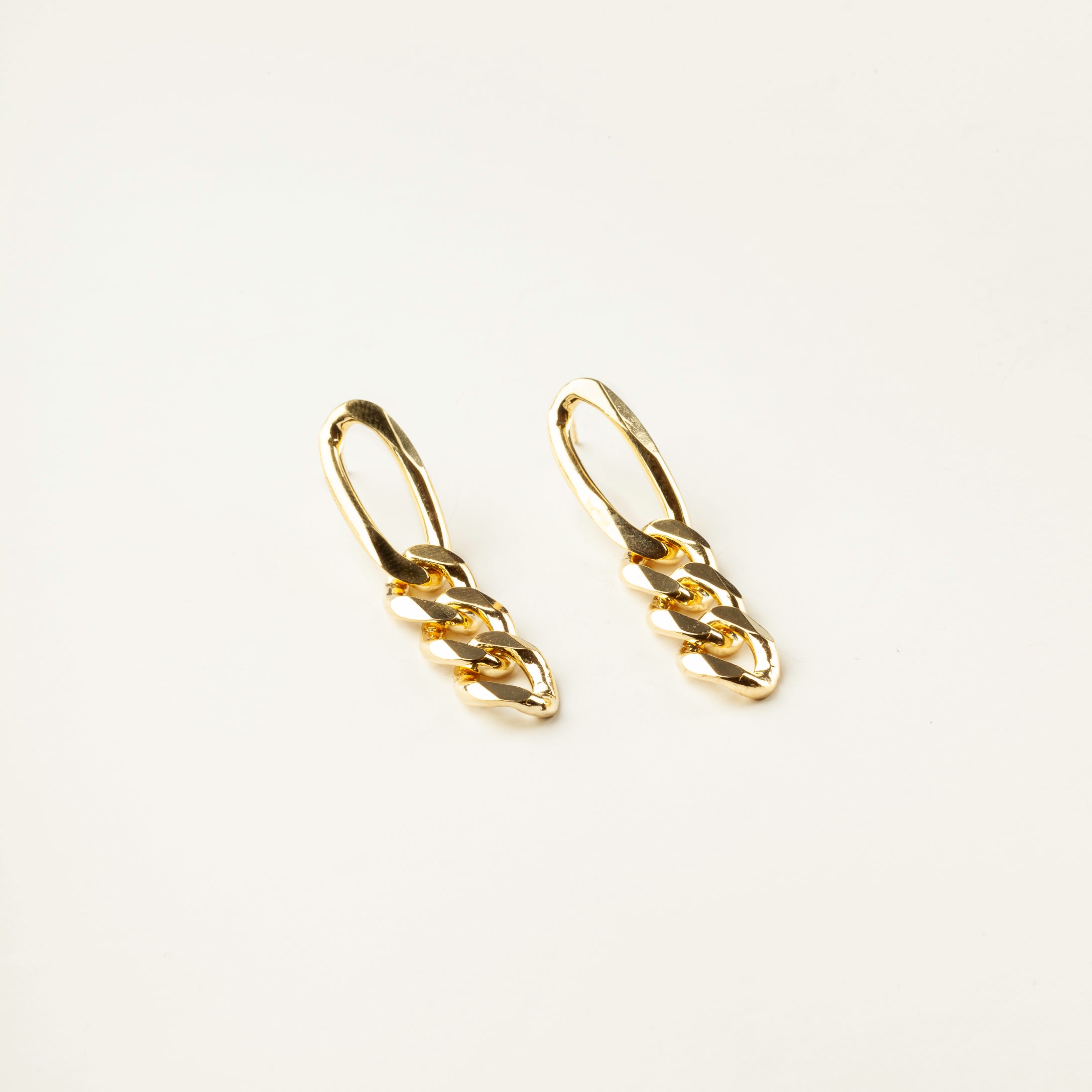 Boucles d'oreilles chaine or vermeil