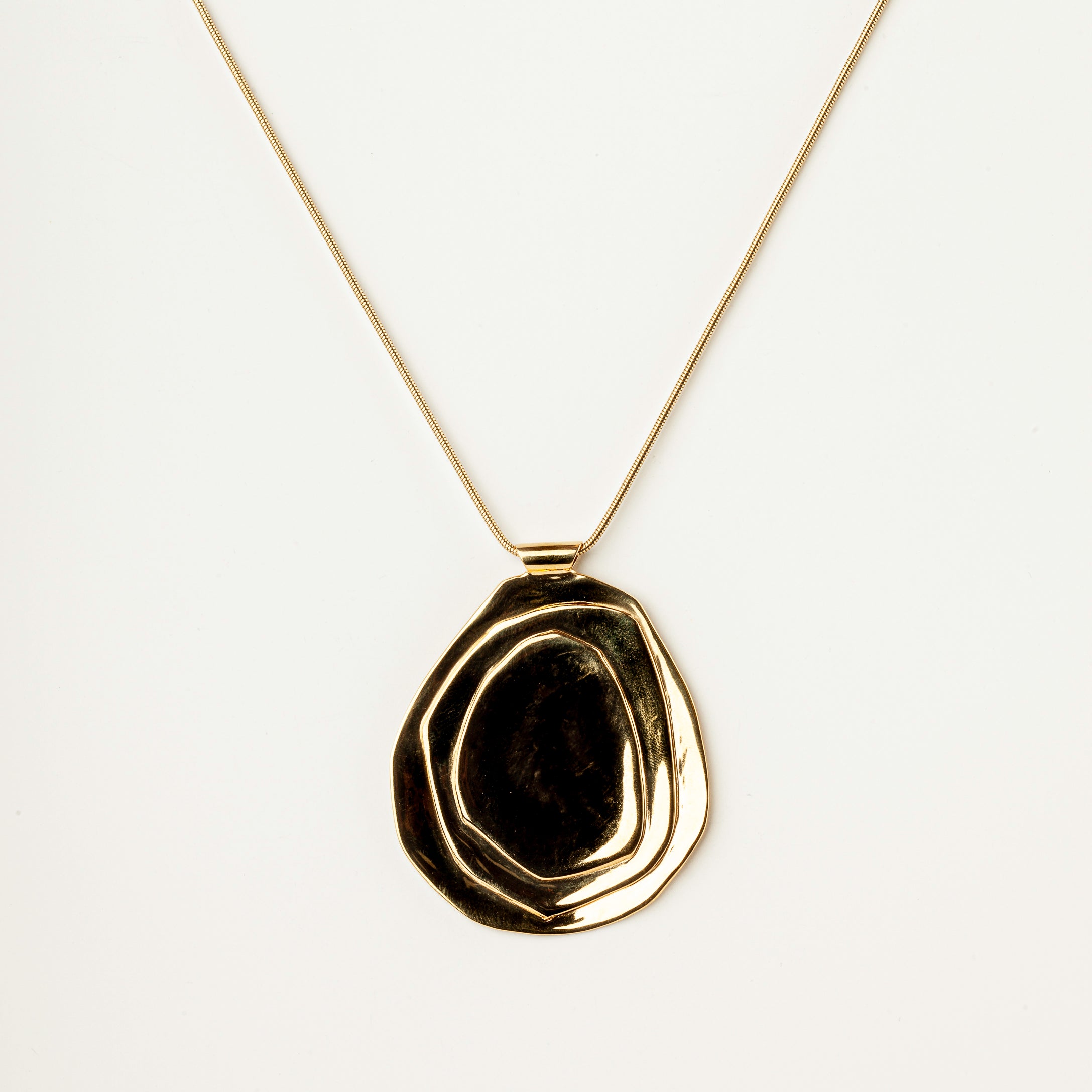 Collier lave or vermeil