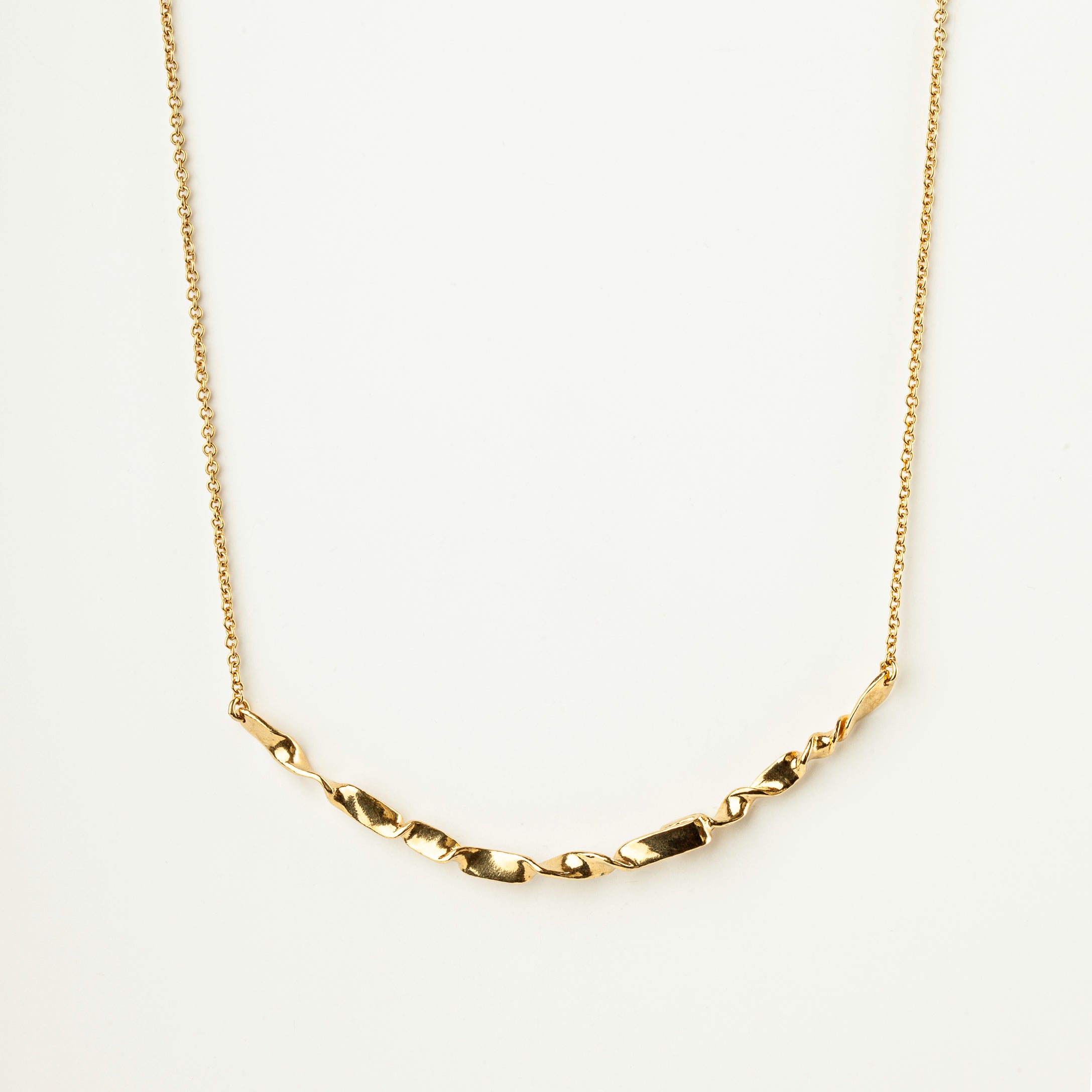 Collier Ruban or vermeil