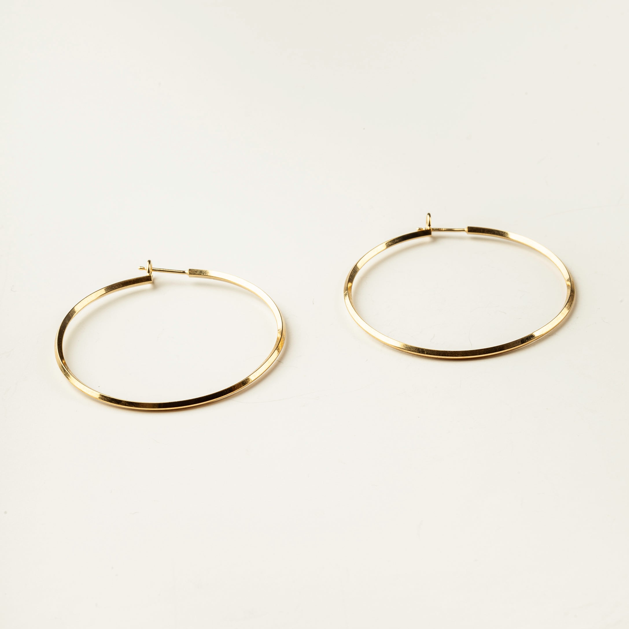 Large cape gold vermeil hoops