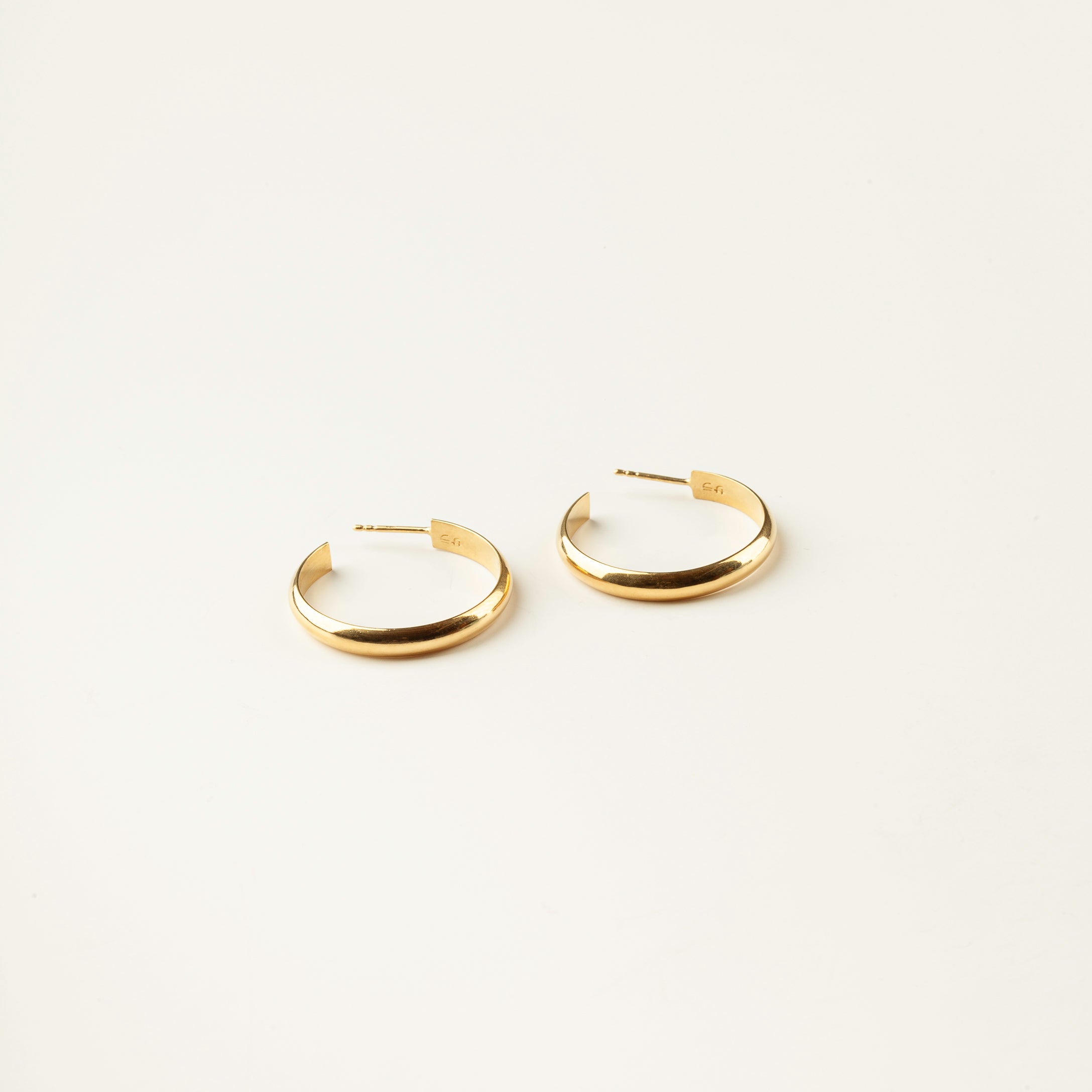 Hoops demi-rond or vermeil