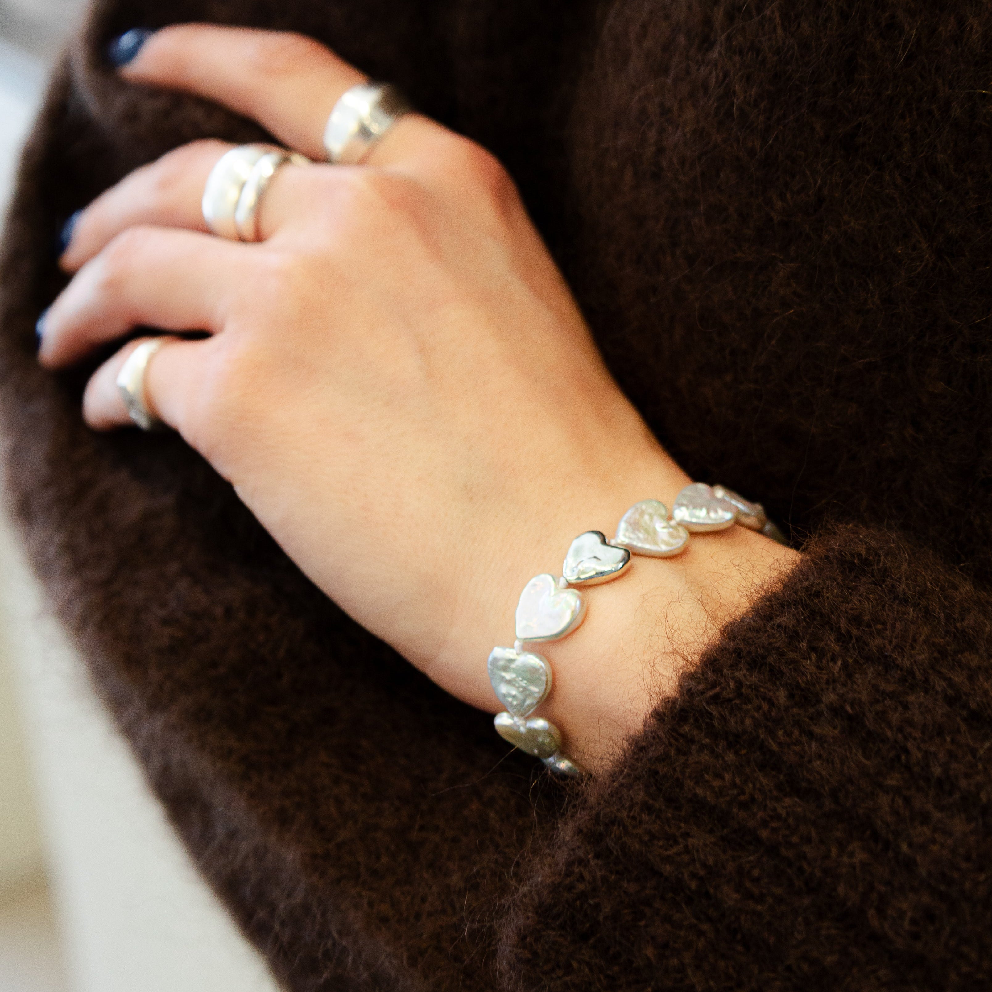 Heart Pearl Bracelet