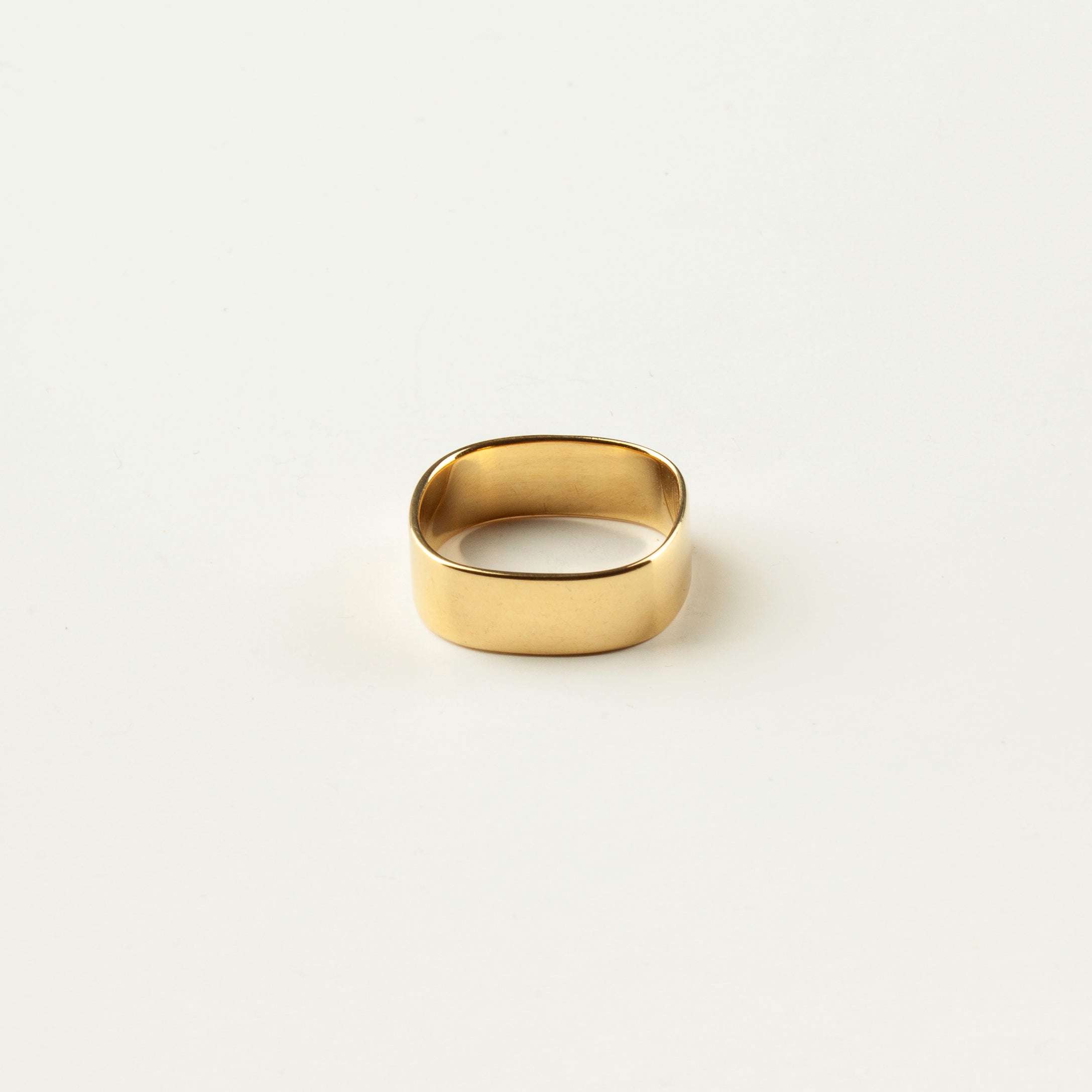 Flat Square Gold Ring