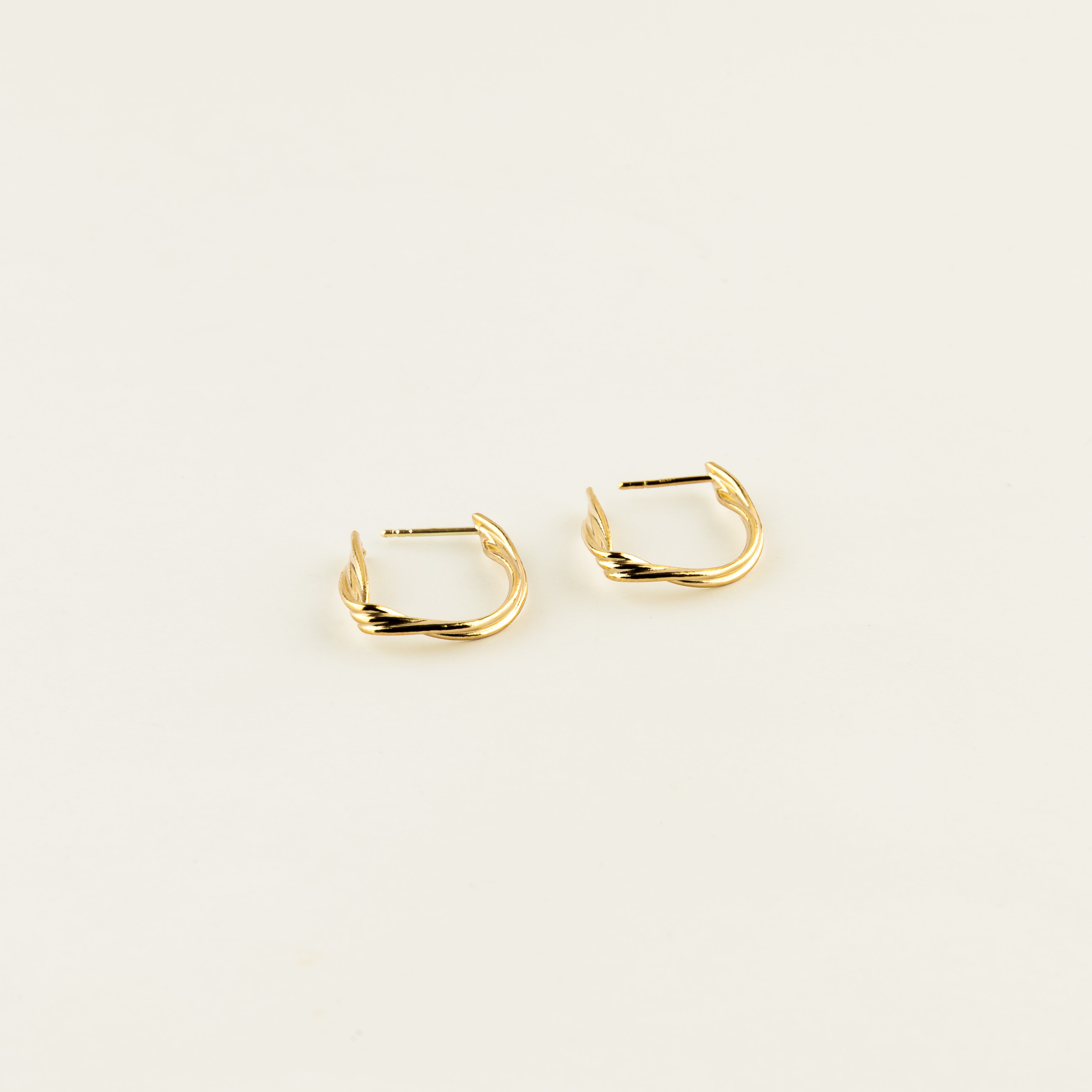 Medium Gold Vermeil Spun Hoops