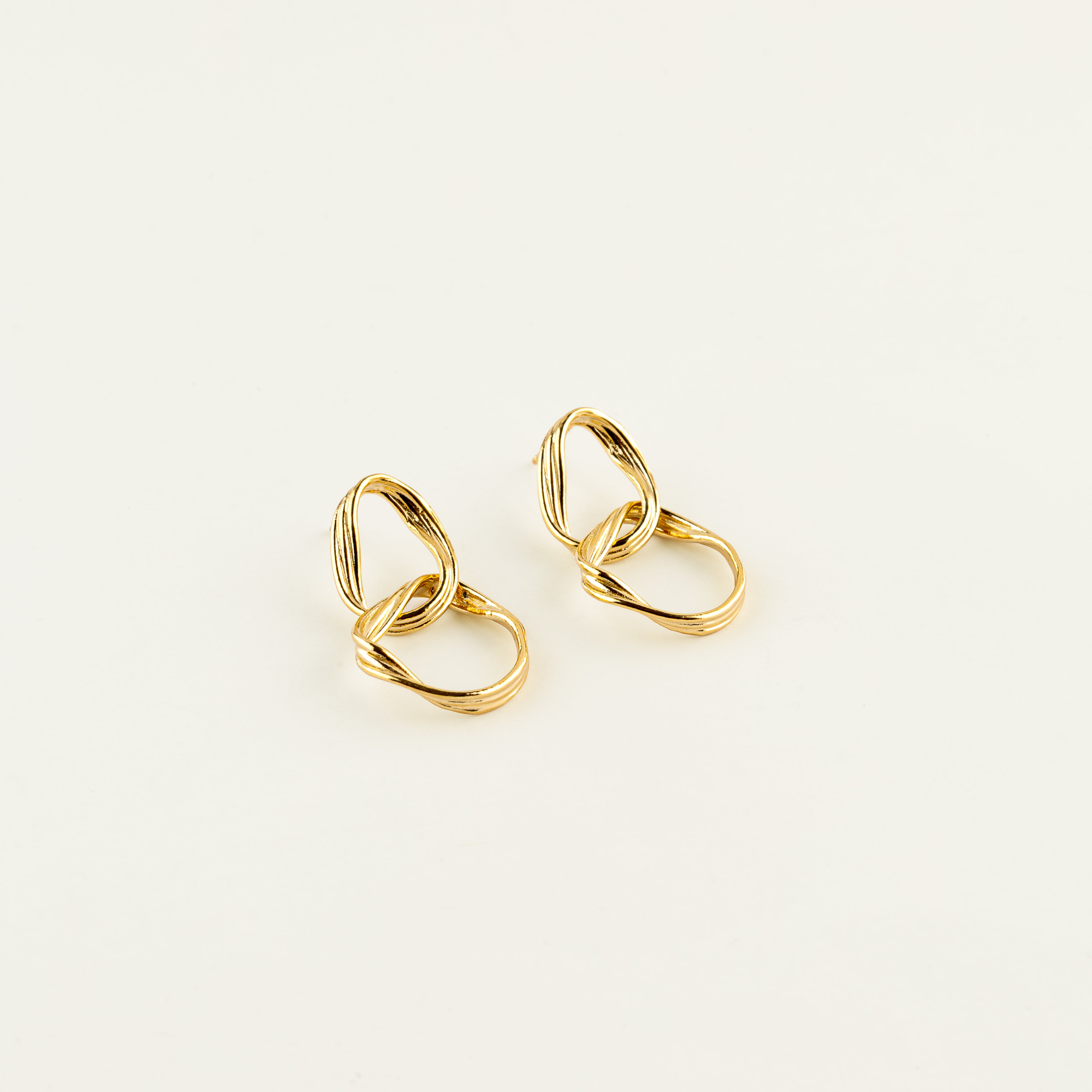Small Gold Vermeil Spun Earrings