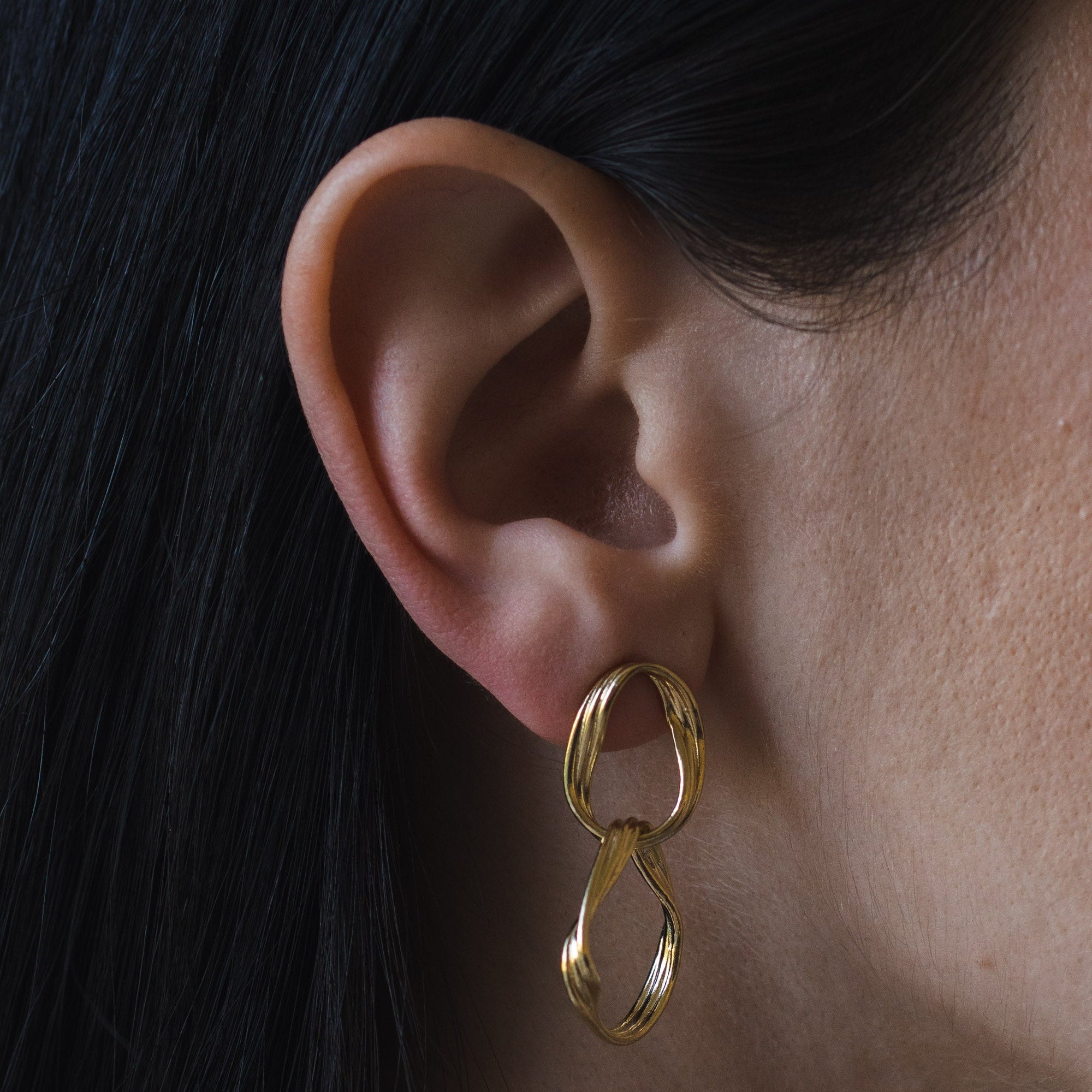 Small Gold Vermeil Spun Earrings