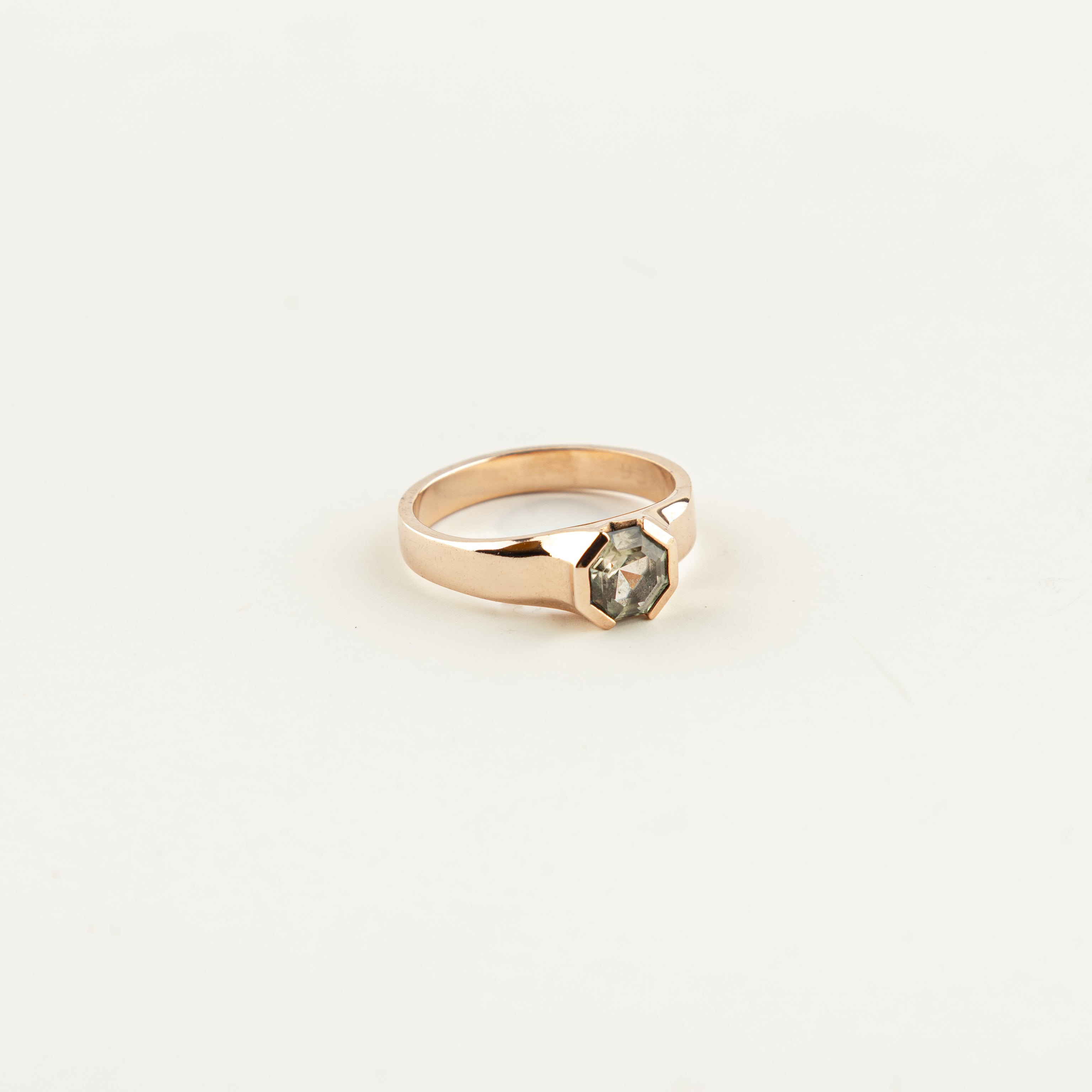 Rose gold and Csarite ring