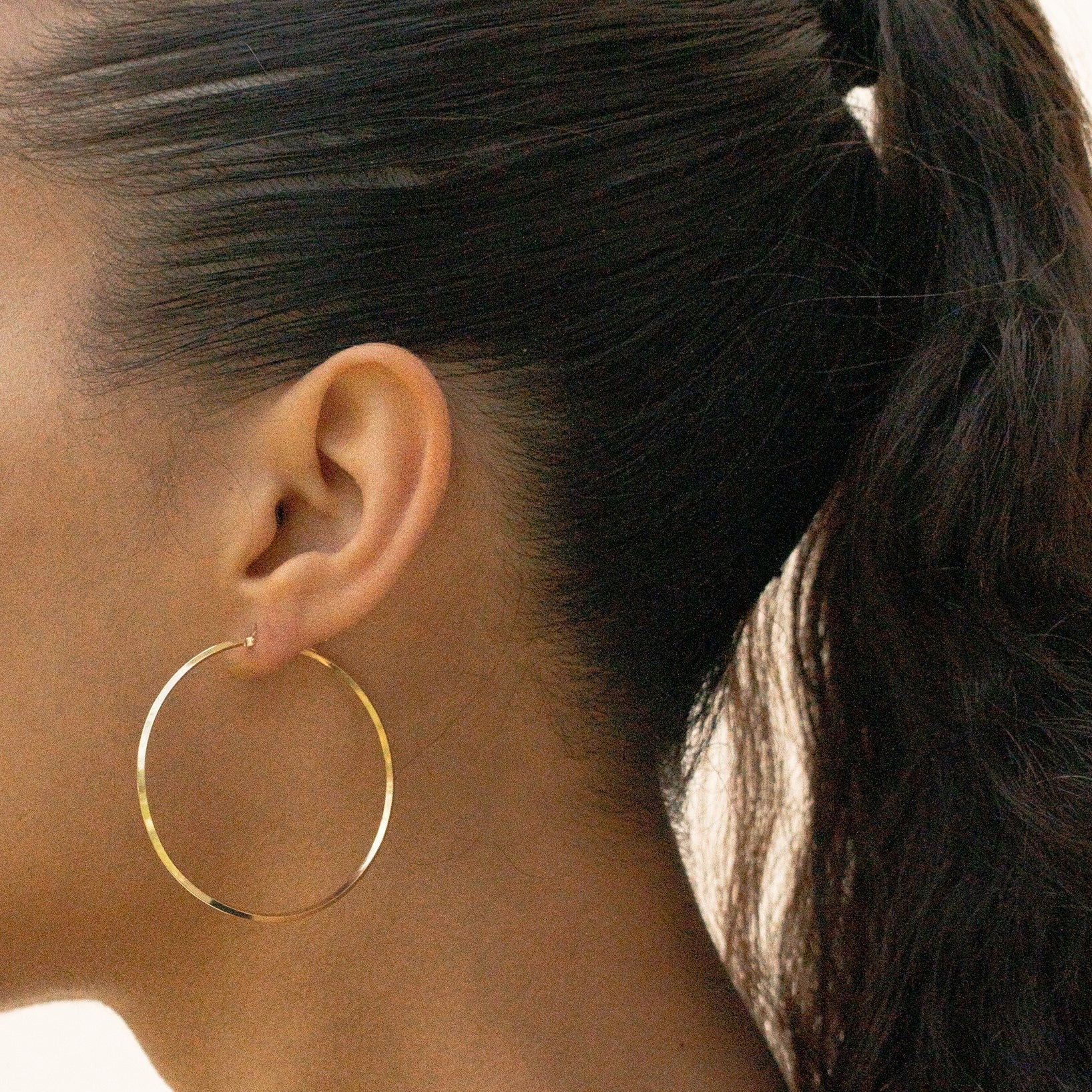 Large cape gold vermeil hoops