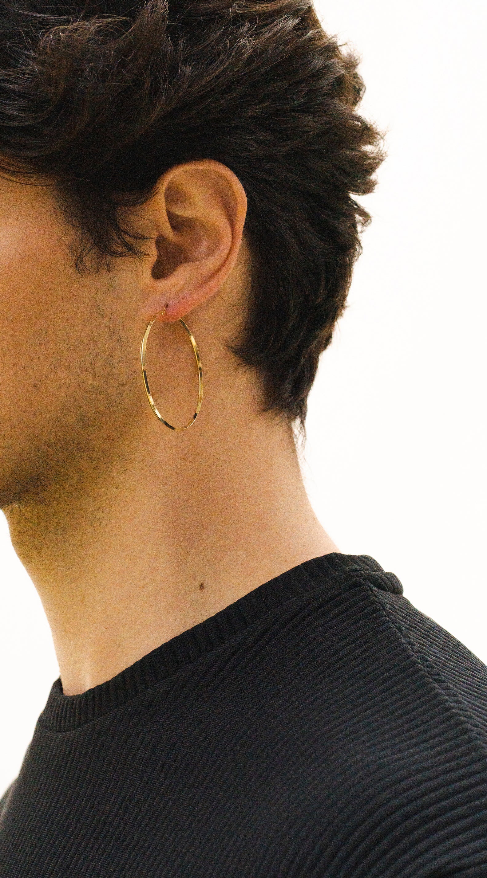 Large cape gold vermeil hoops