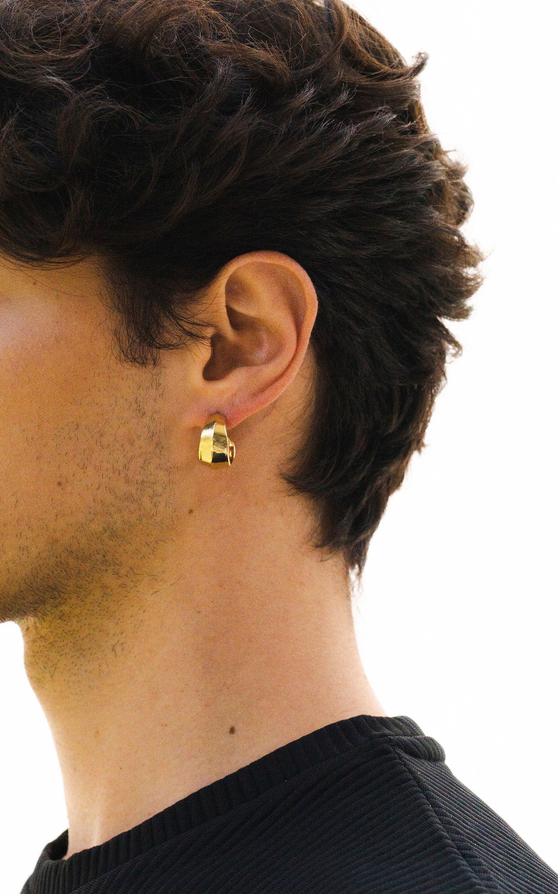 Medium dune gold vermeil hoops