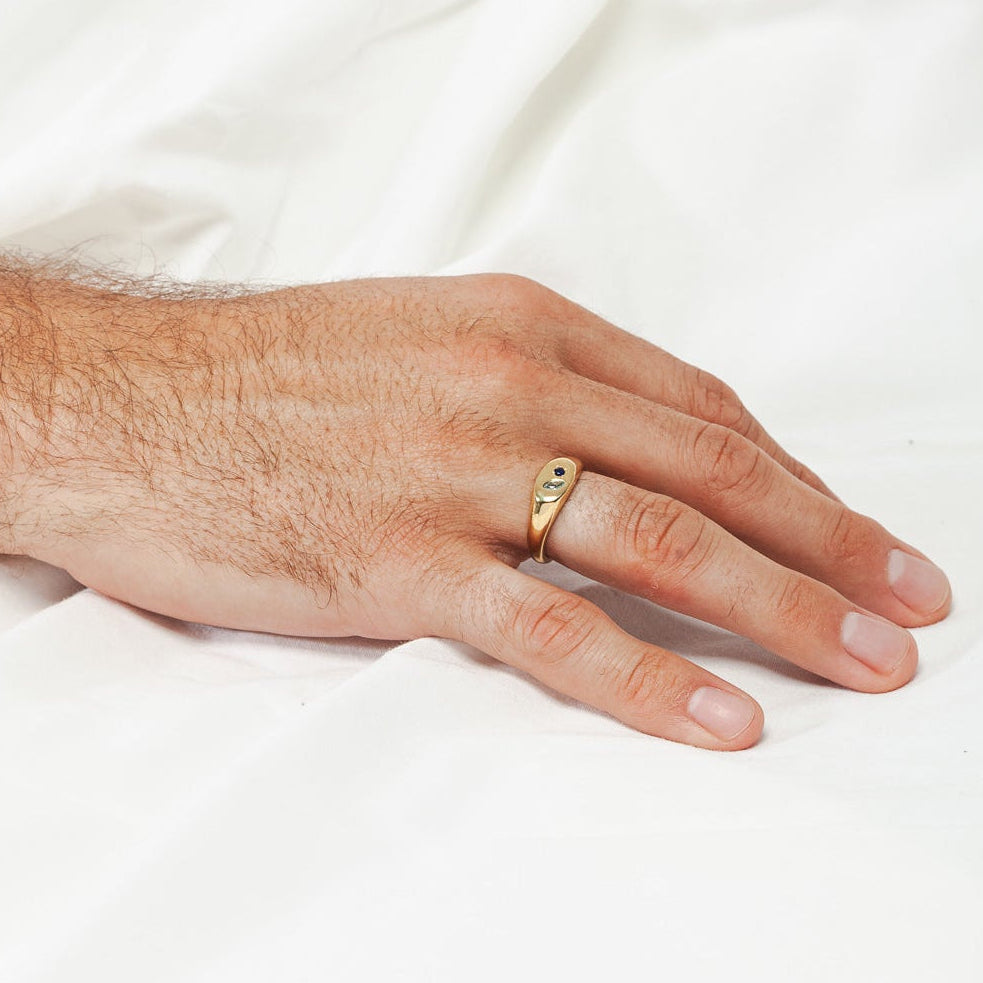 Chevalière N.00 Facetté or