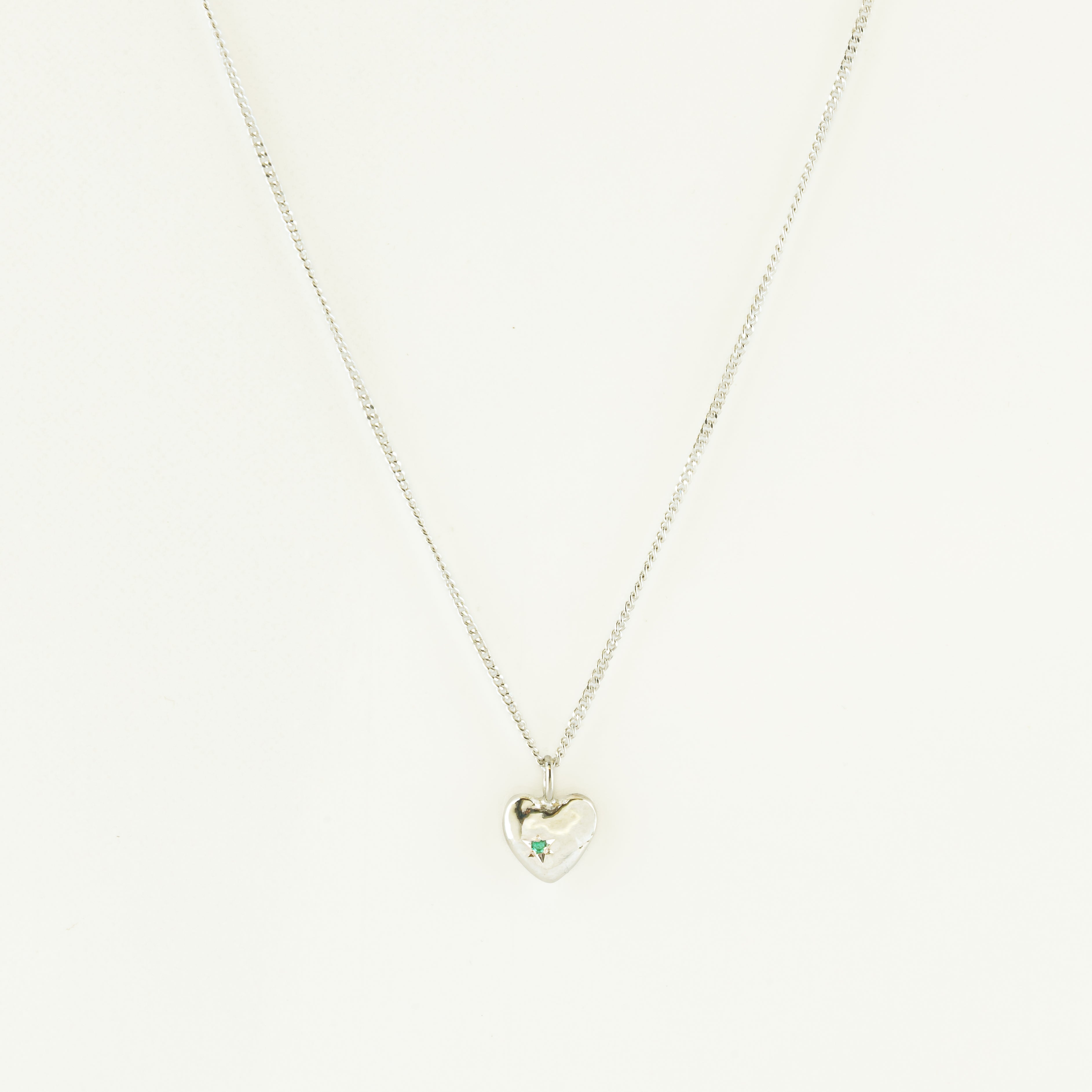 Collier coeur pierre de naissance