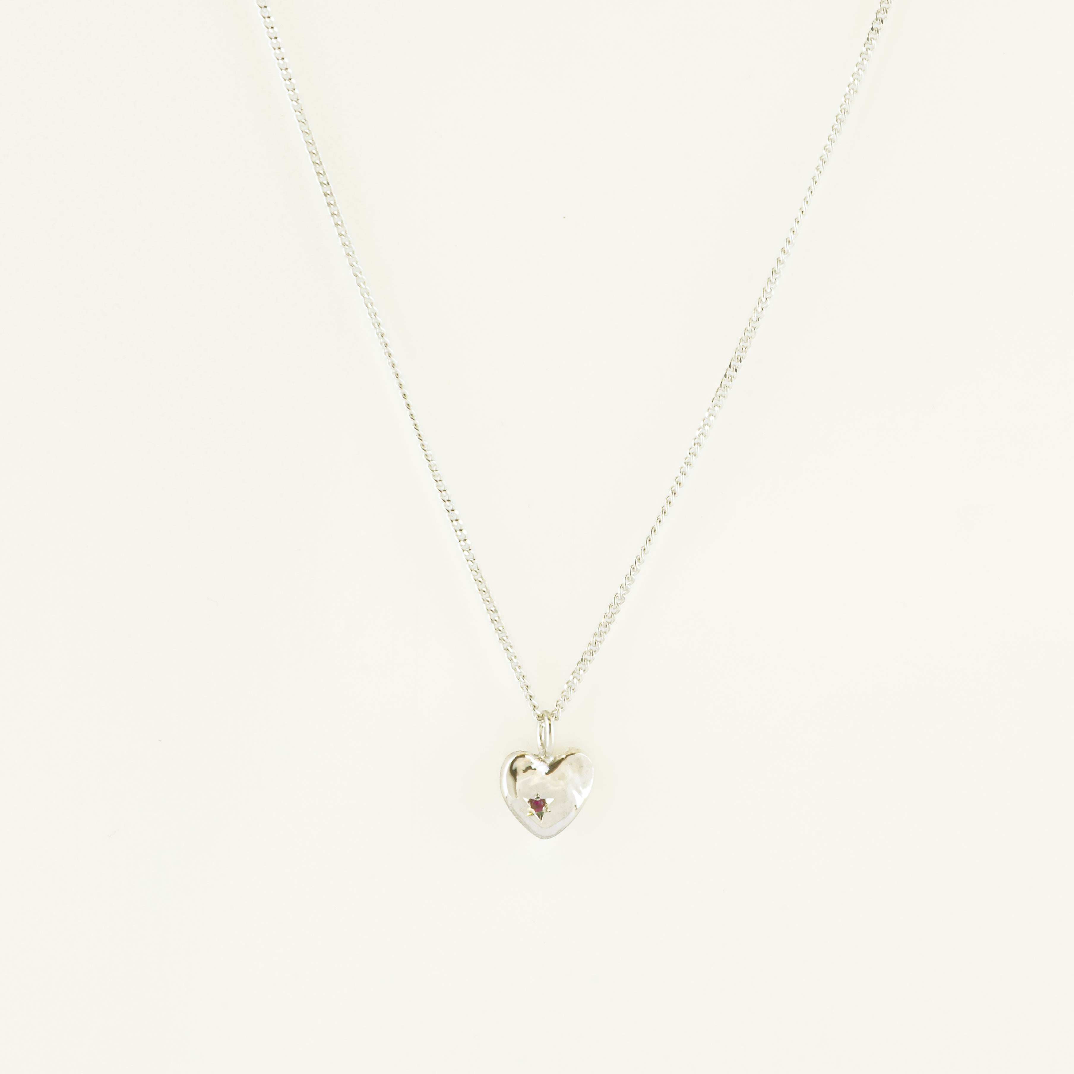 Collier coeur pierre de naissance