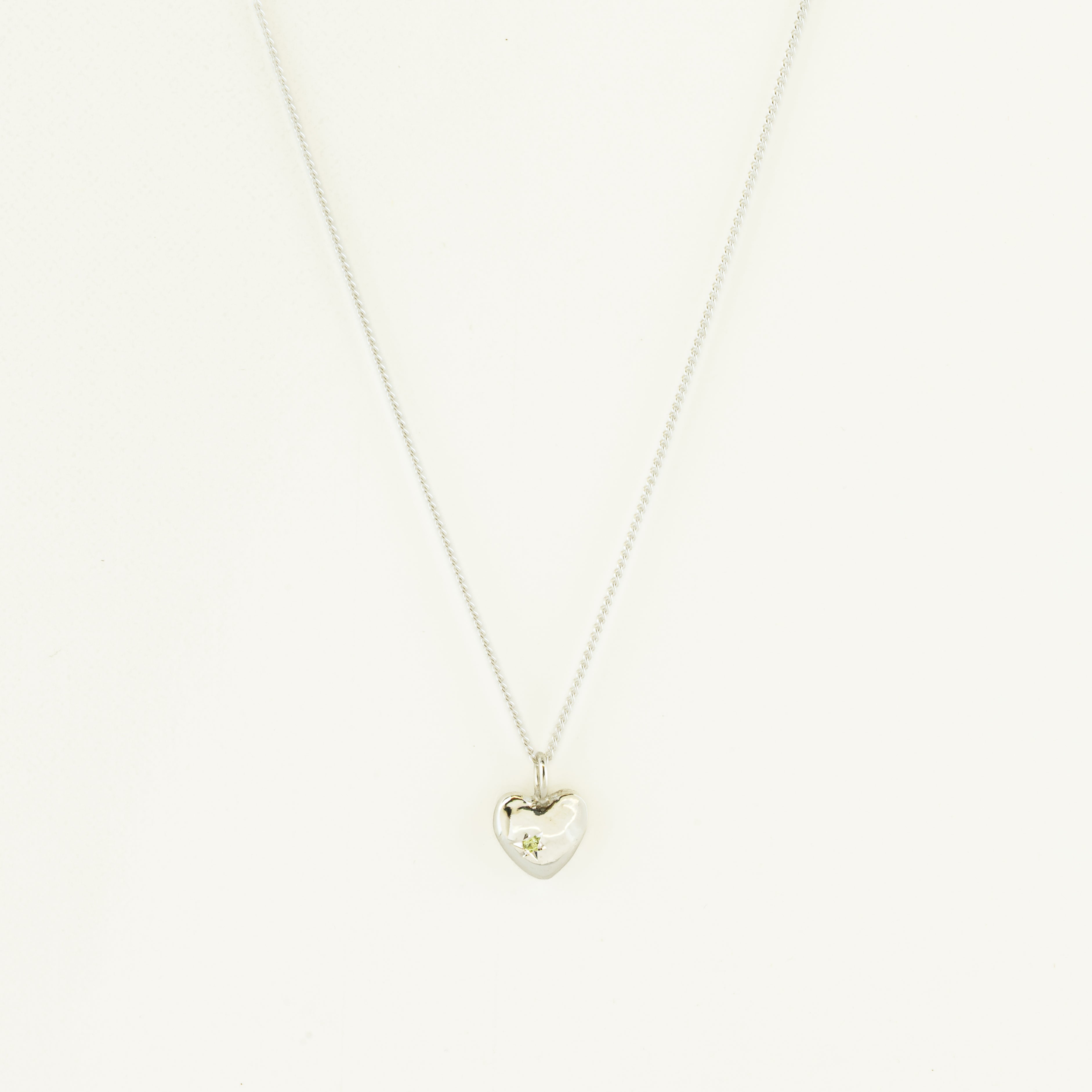 Collier coeur pierre de naissance