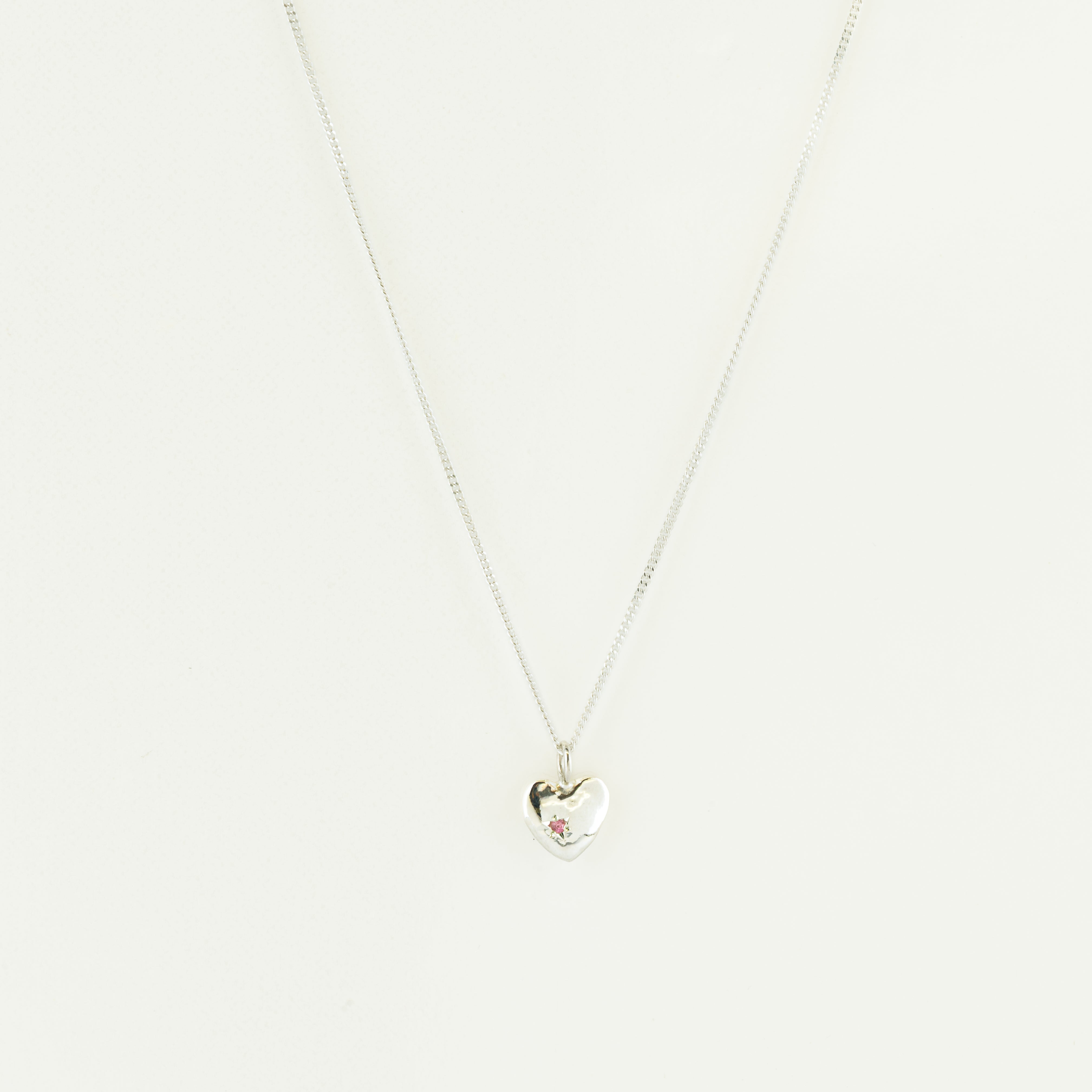 Collier coeur pierre de naissance