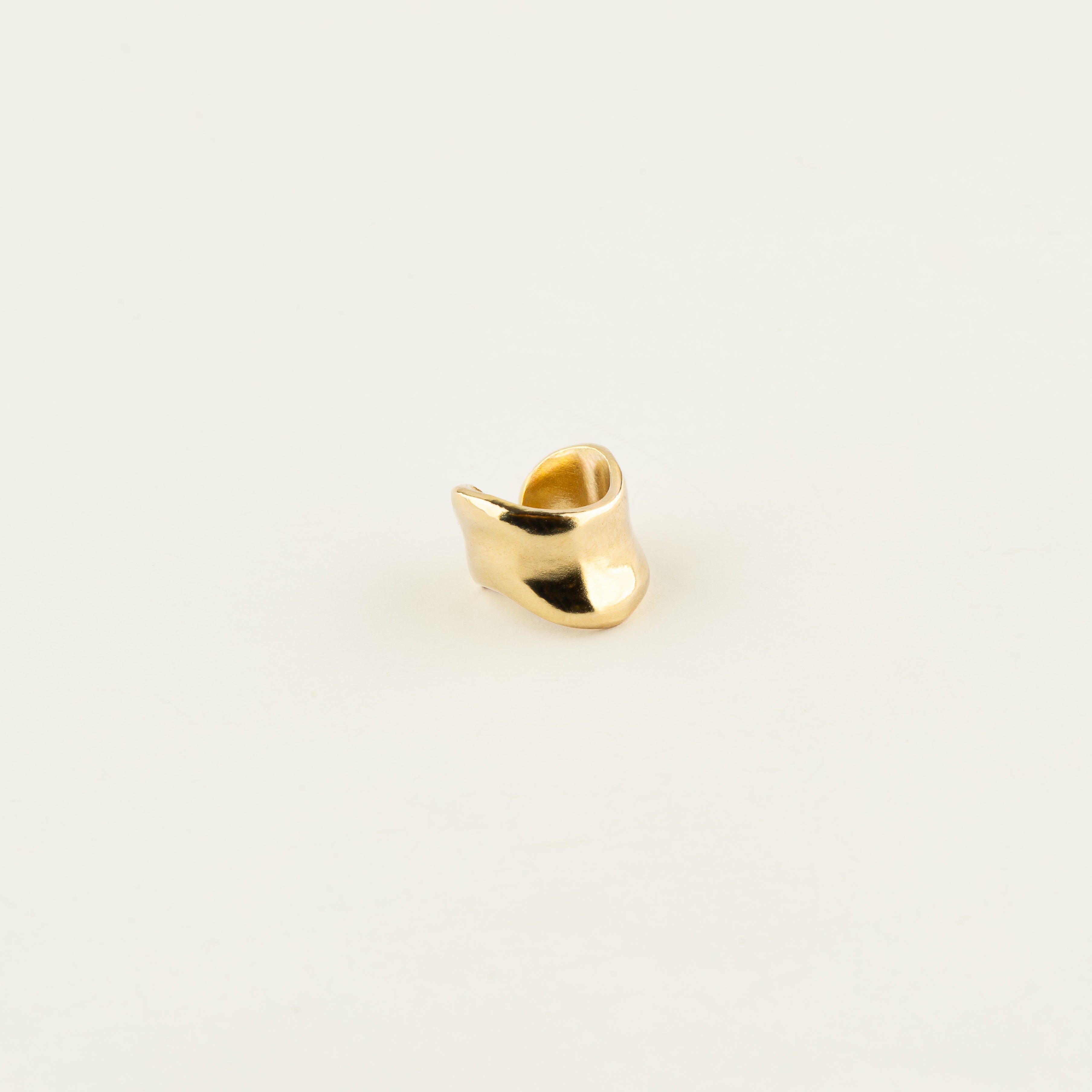 Massive Sculpted Gold Vermeil Ear Cuff