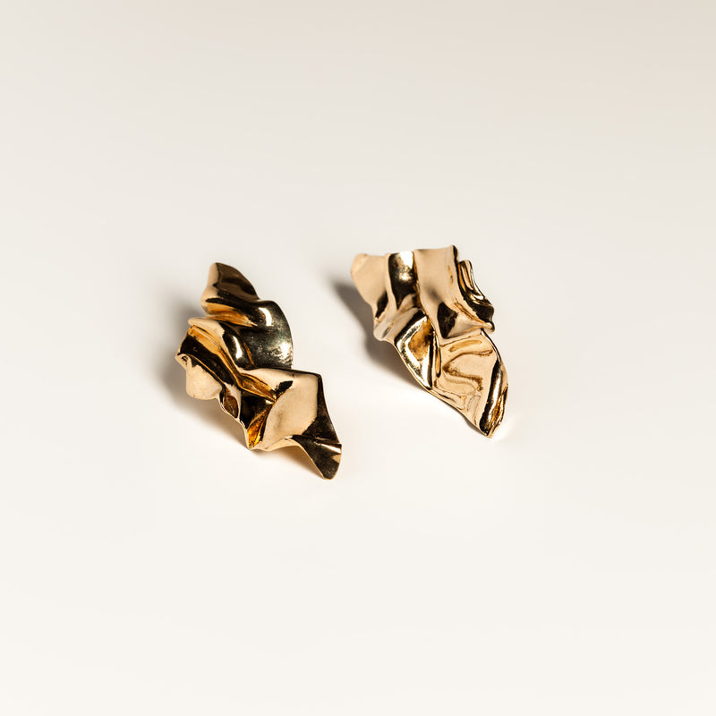 Draped Gold Vermeil Earrings