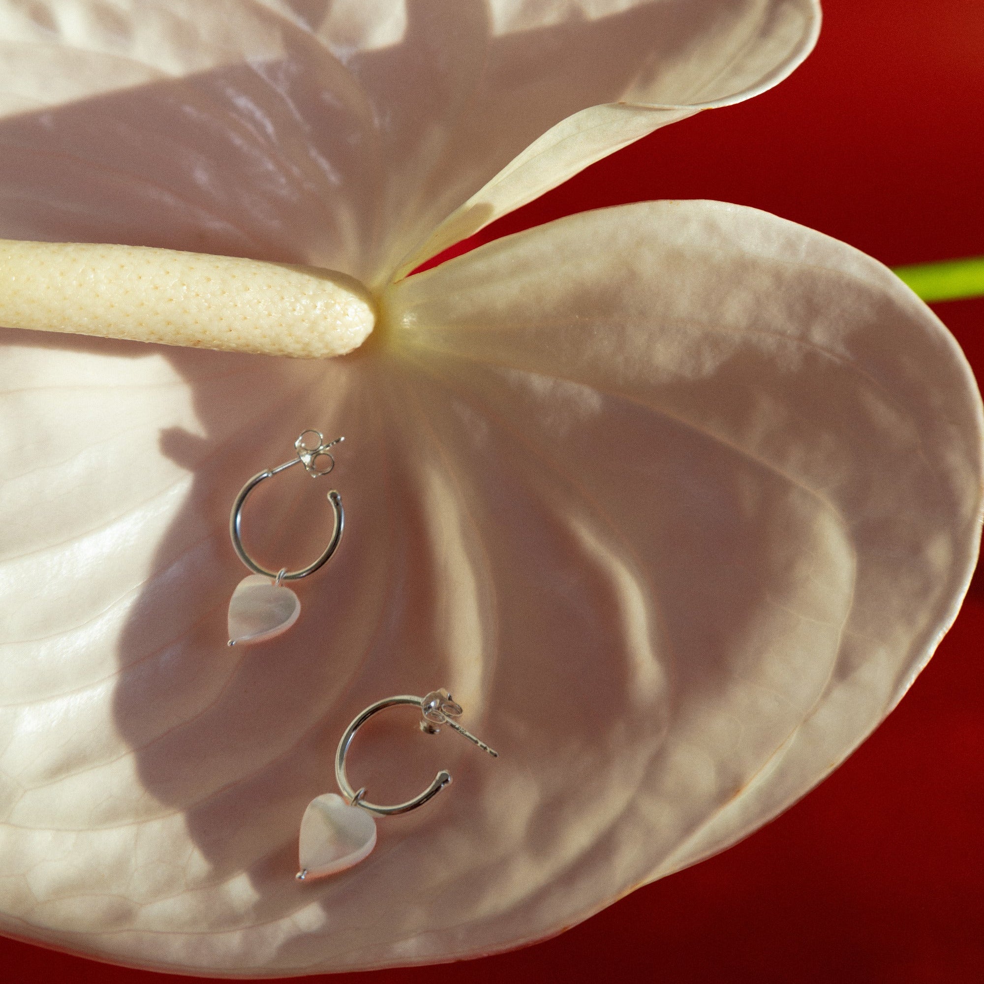 Mini Pearly Heart hoops