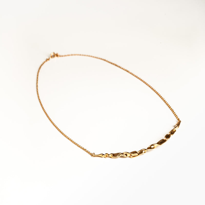 Ribbon Gold Vermeil Necklace