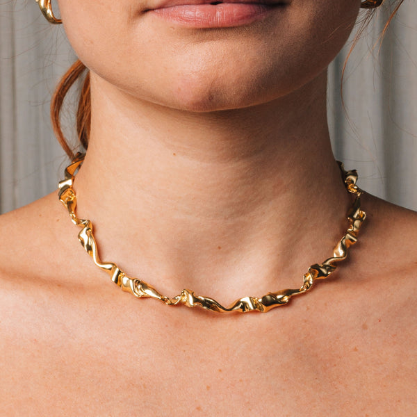 Draped Gold Vermeil Necklace