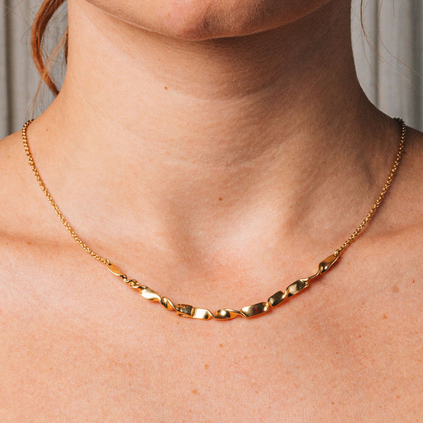 Ribbon Gold Vermeil Necklace
