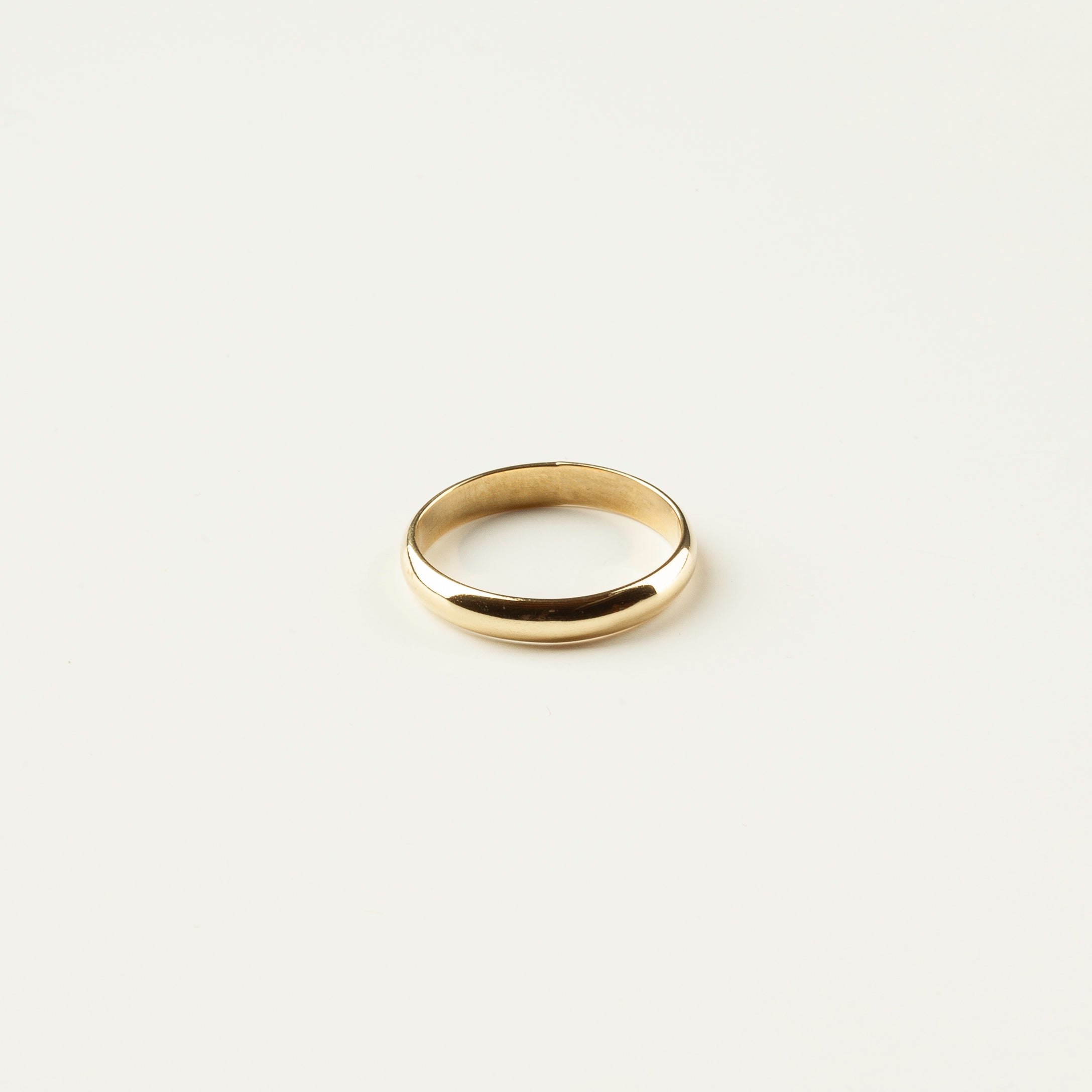 Large Half Round Gold Ring