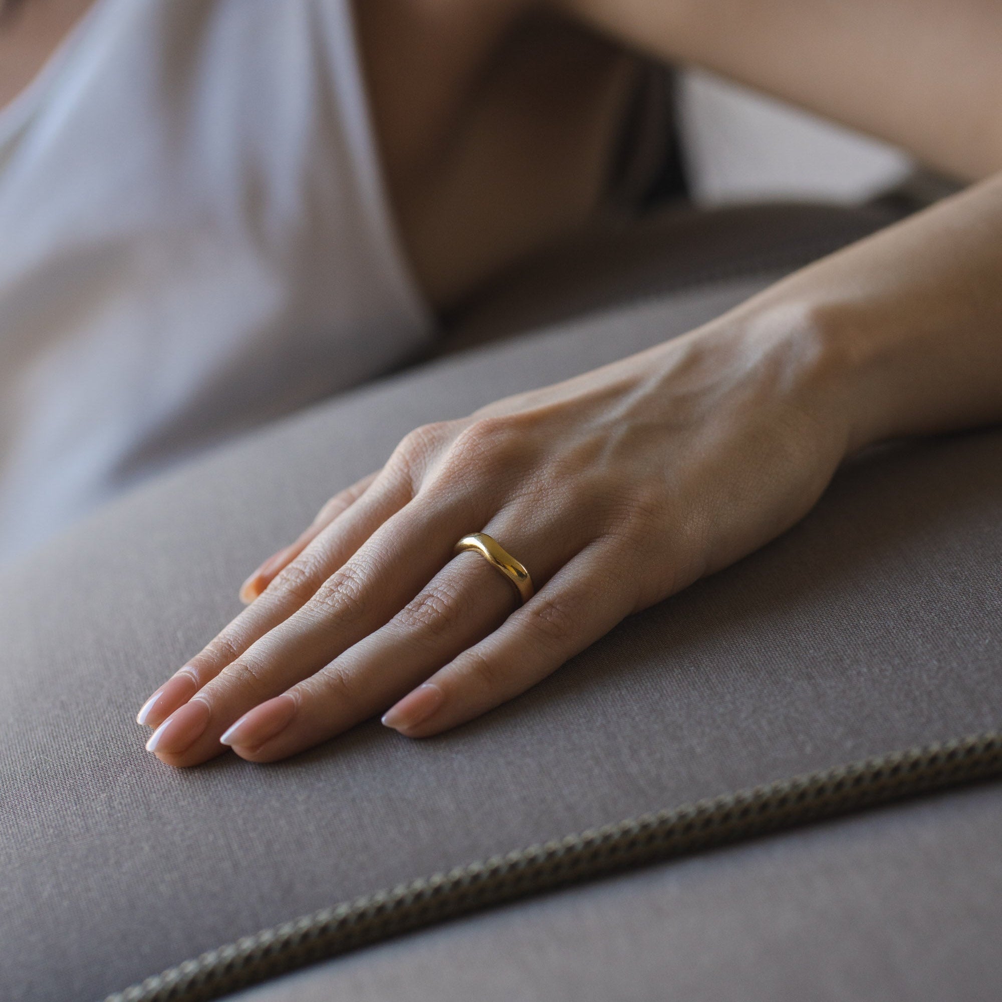 Large Sculpted Gold Band