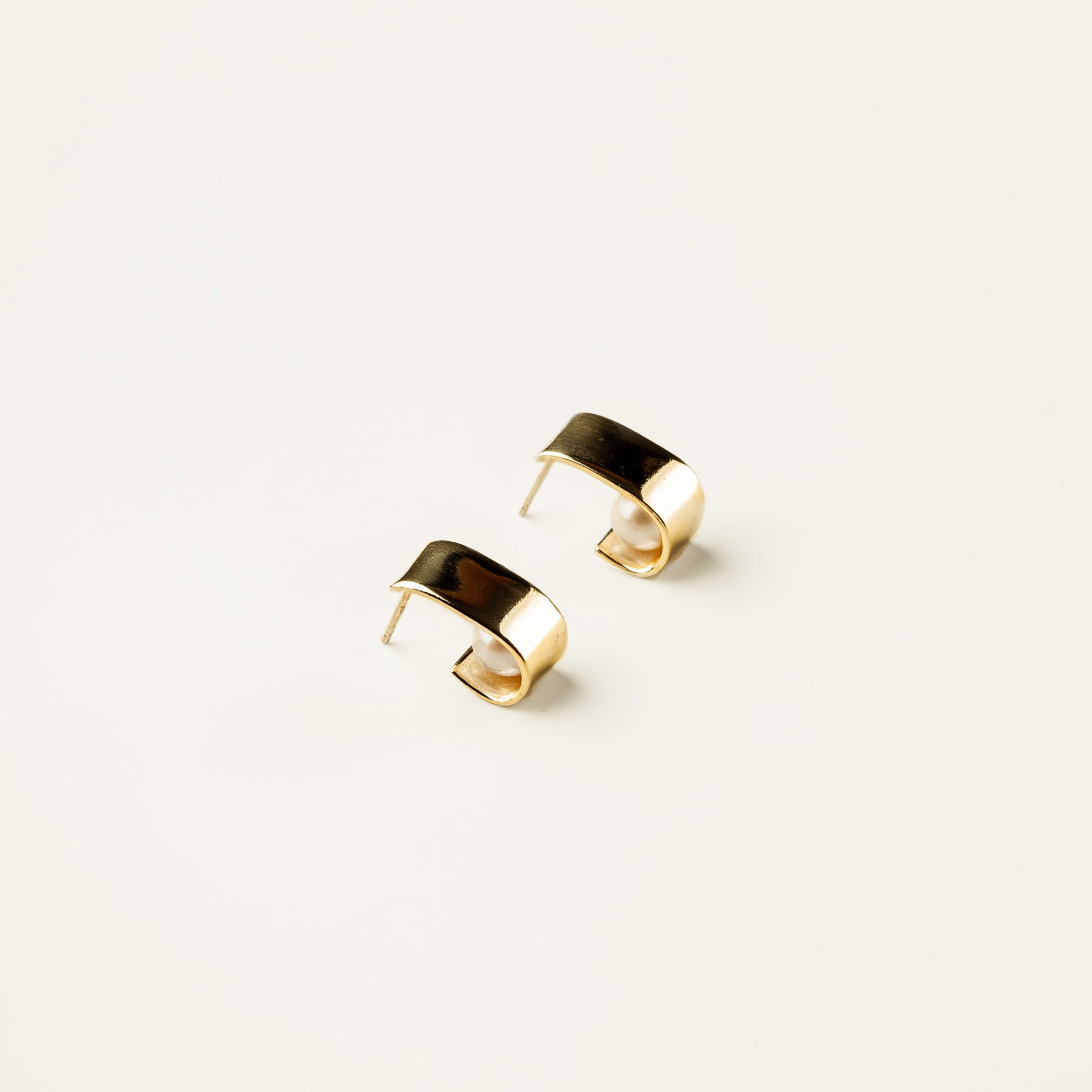 Hoops perle cachée or vermeil
