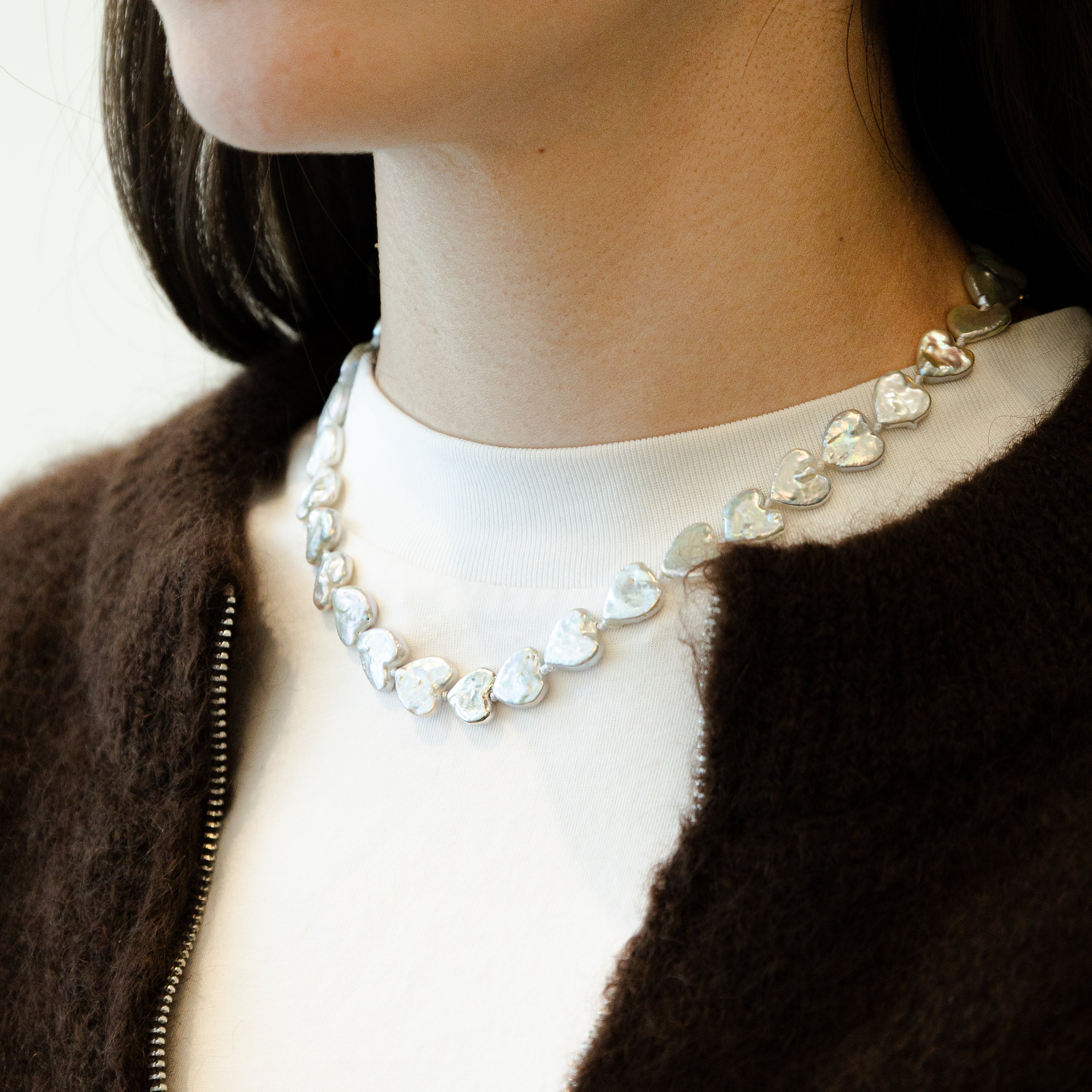 Heart Pearl Necklace