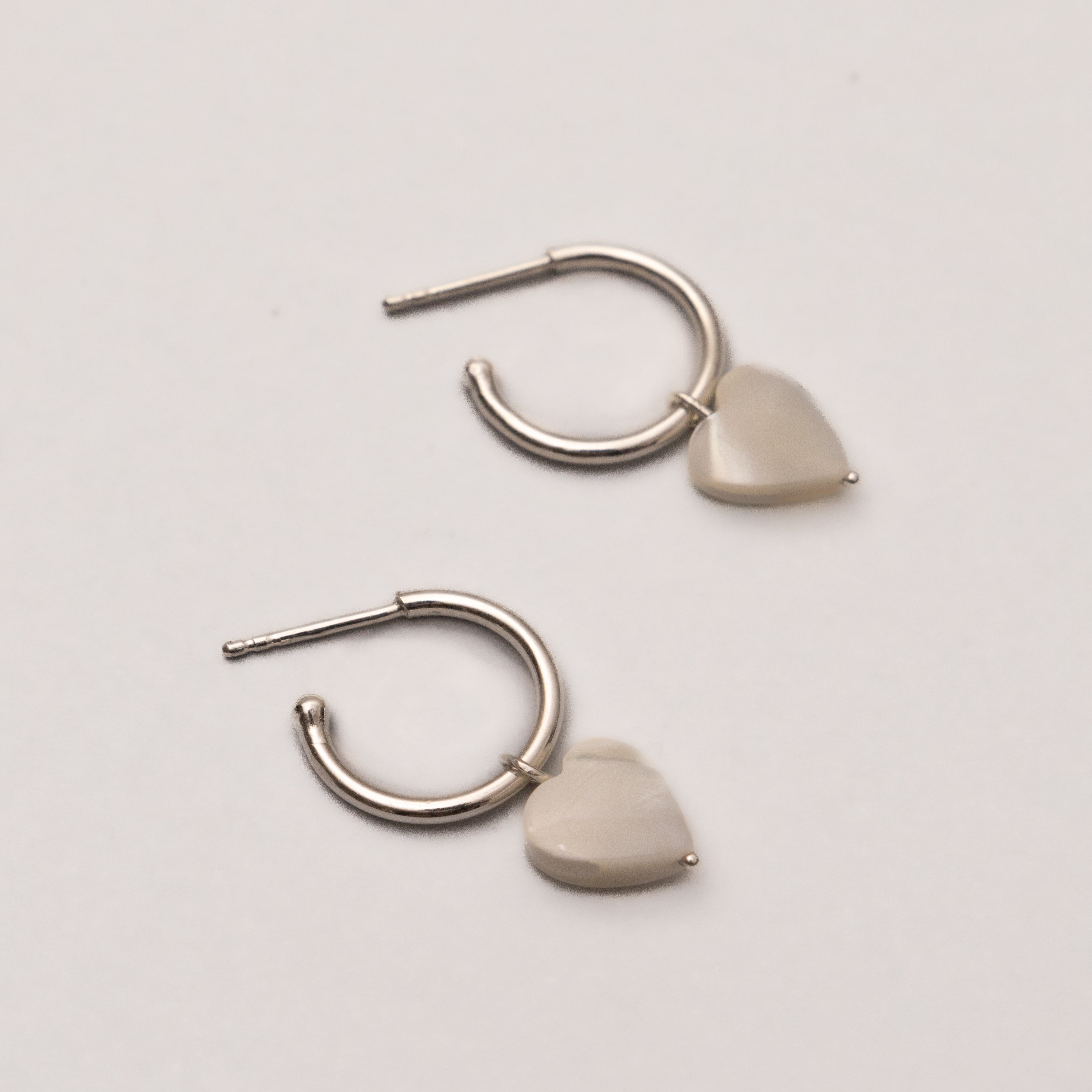 Mini Pearly Heart hoops