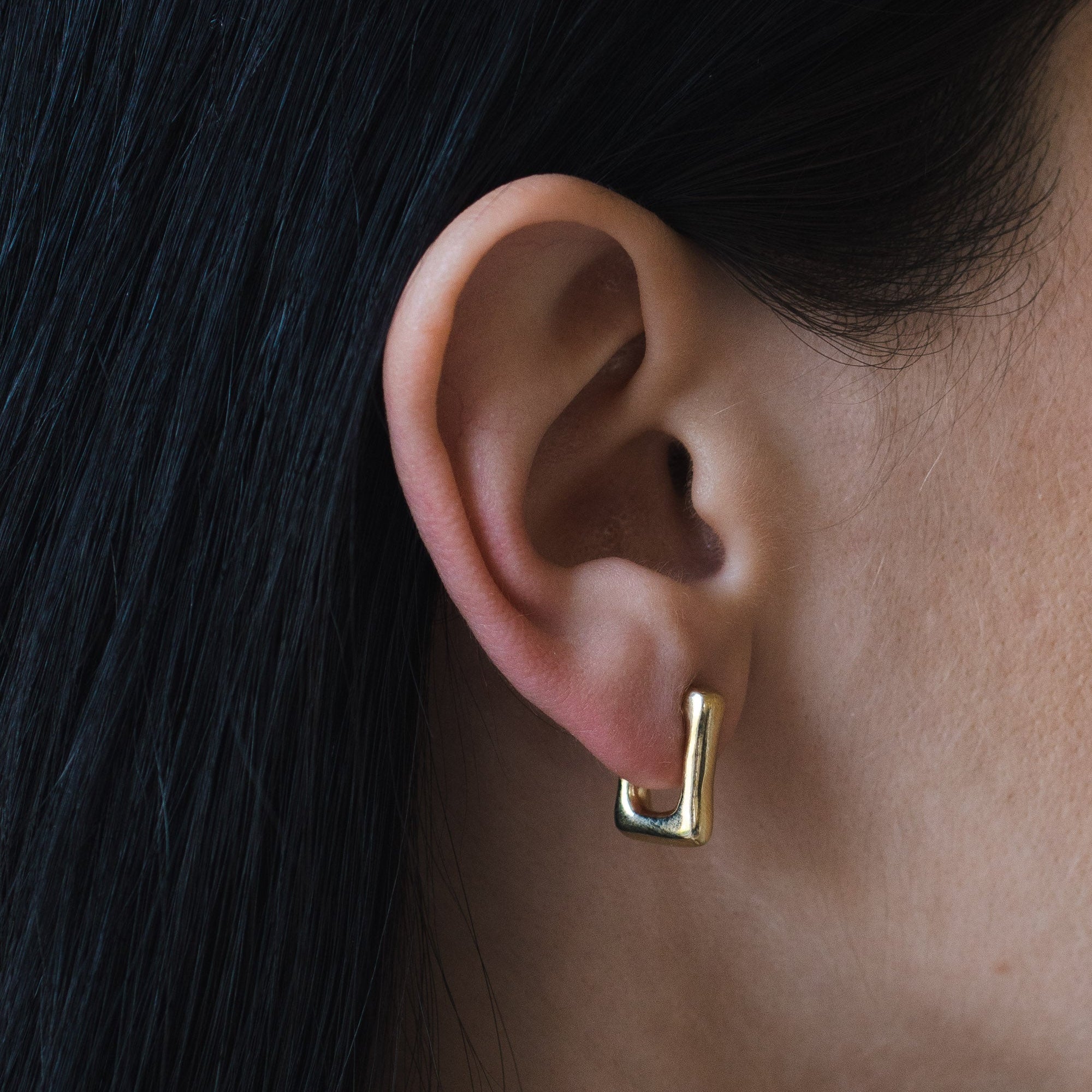 Medium Gold Vermeil Anchor Hoops
