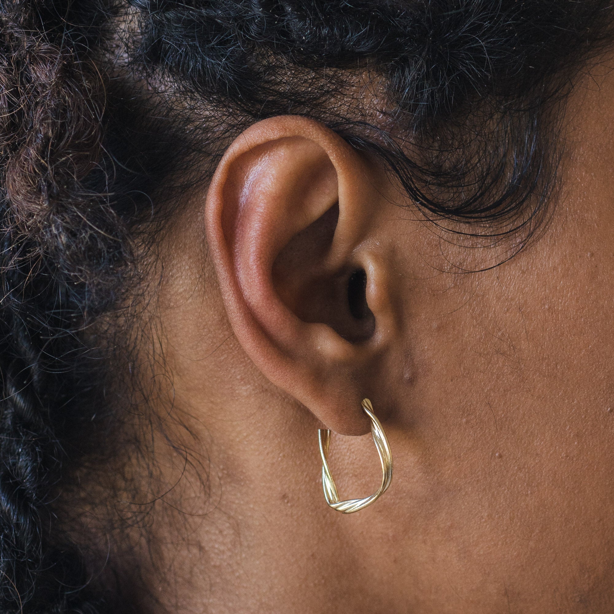 Moyens hoops Filé or vermeil