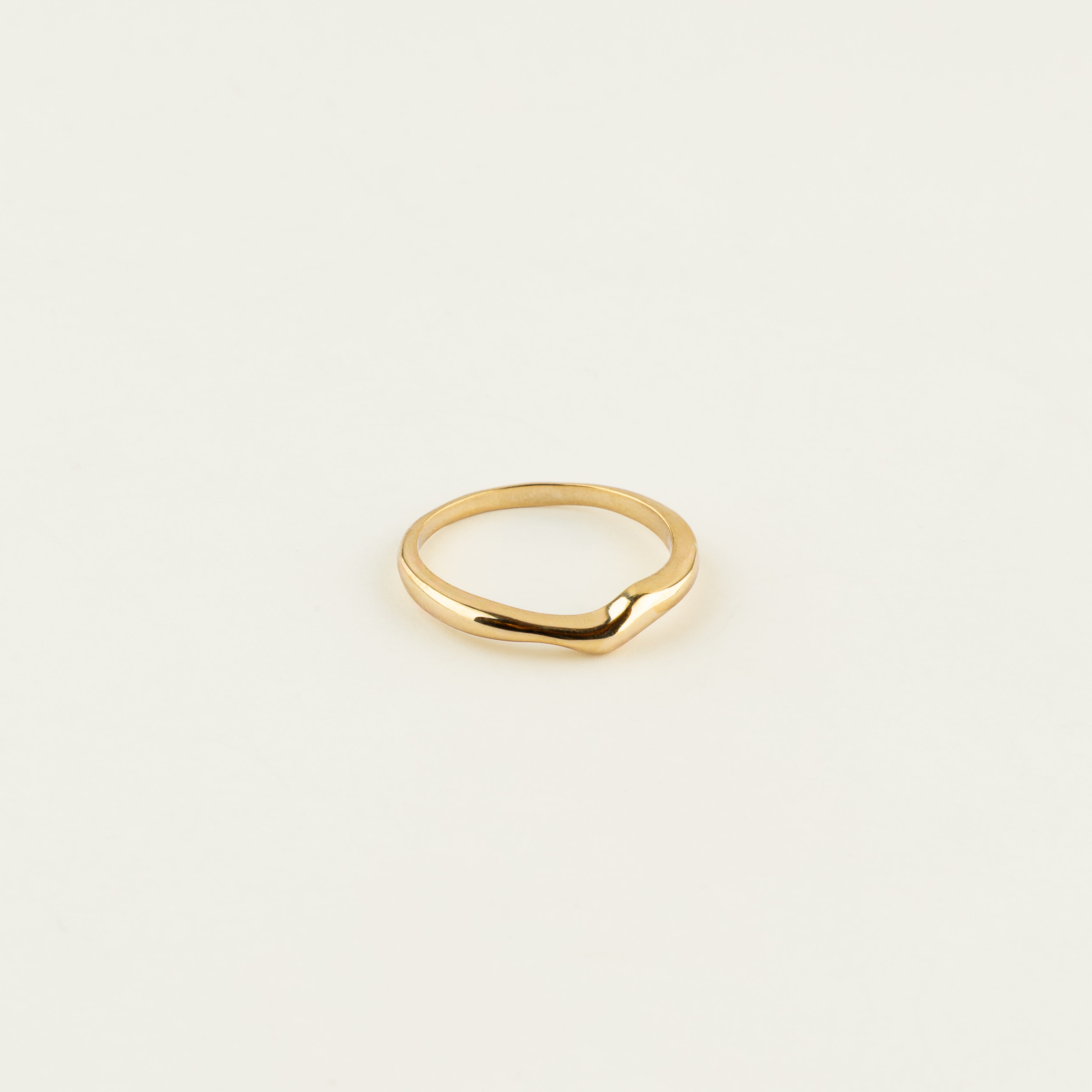 Small Sculpted Gold Band
