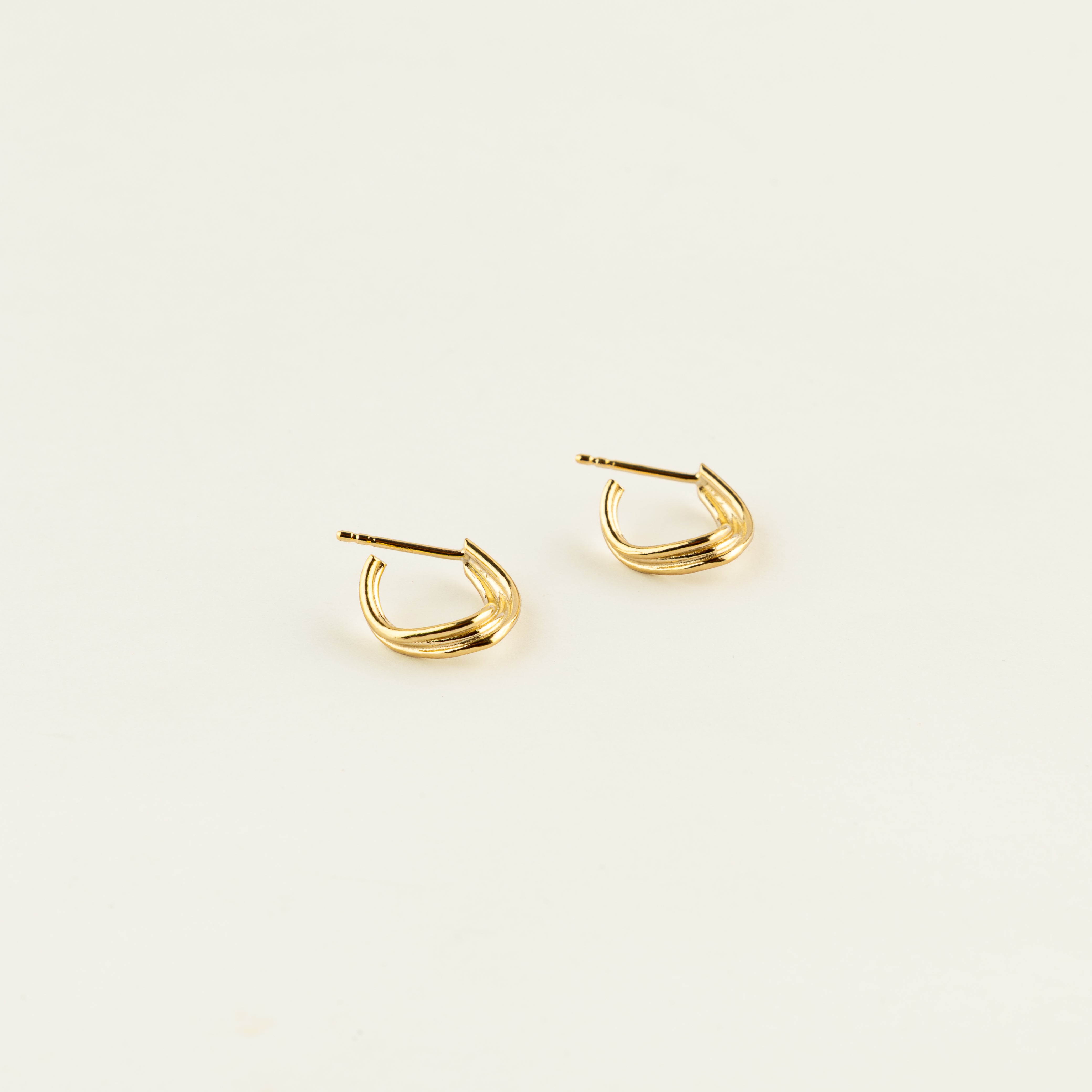Small Gold Vermeil Spun Hoops