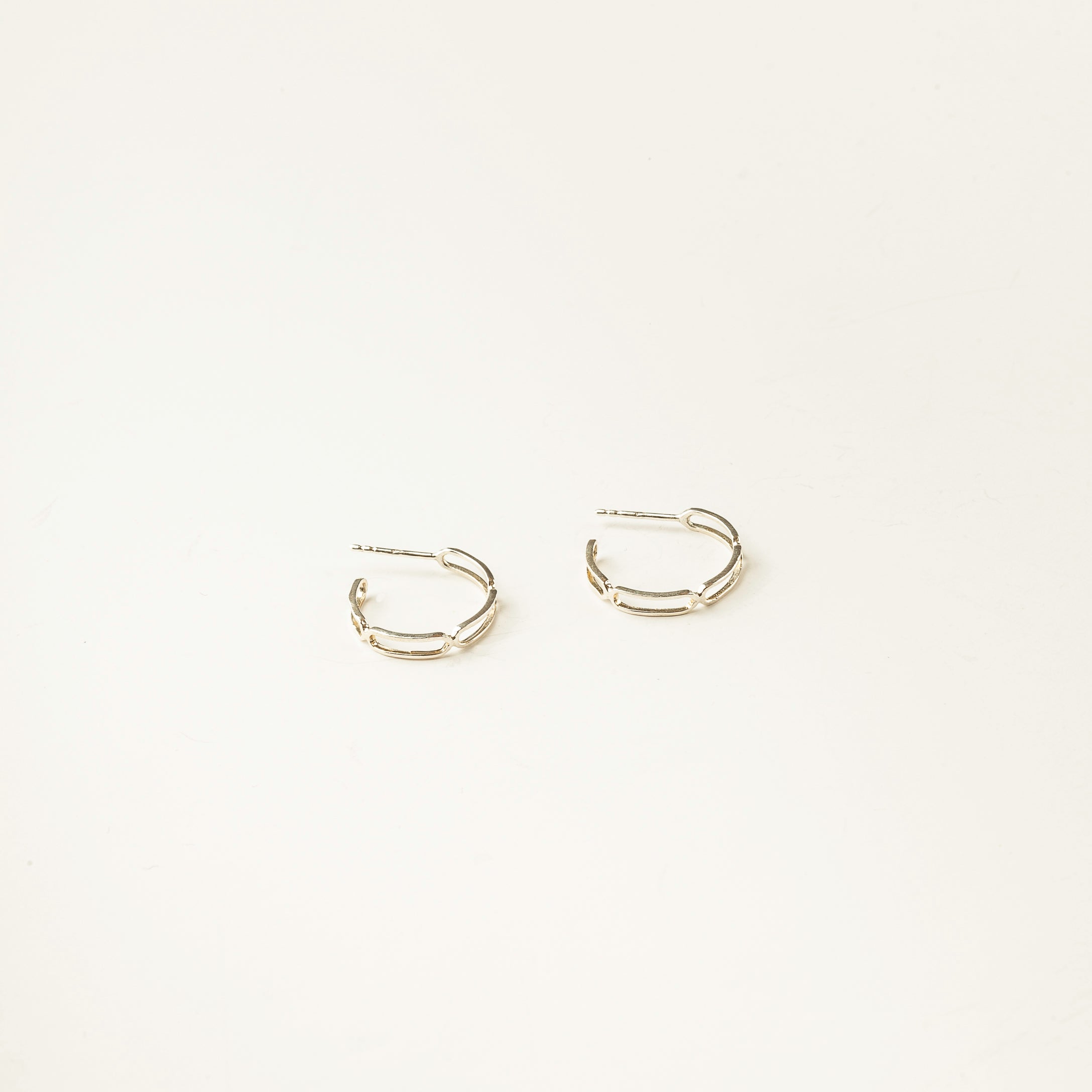 Small Paper Clip Hoops