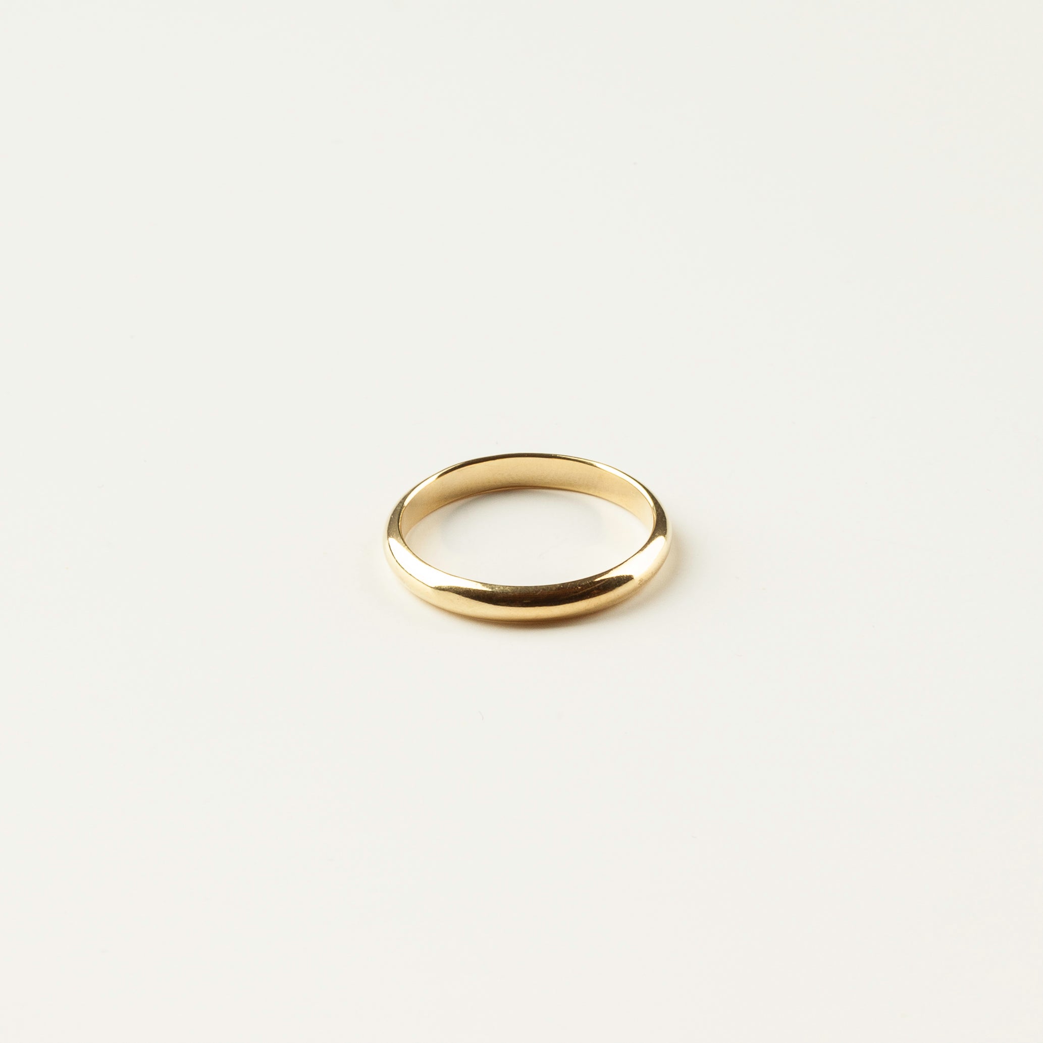 Small Half Round Gold Ring
