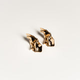 Small Draped Gold Vermeil Earrings