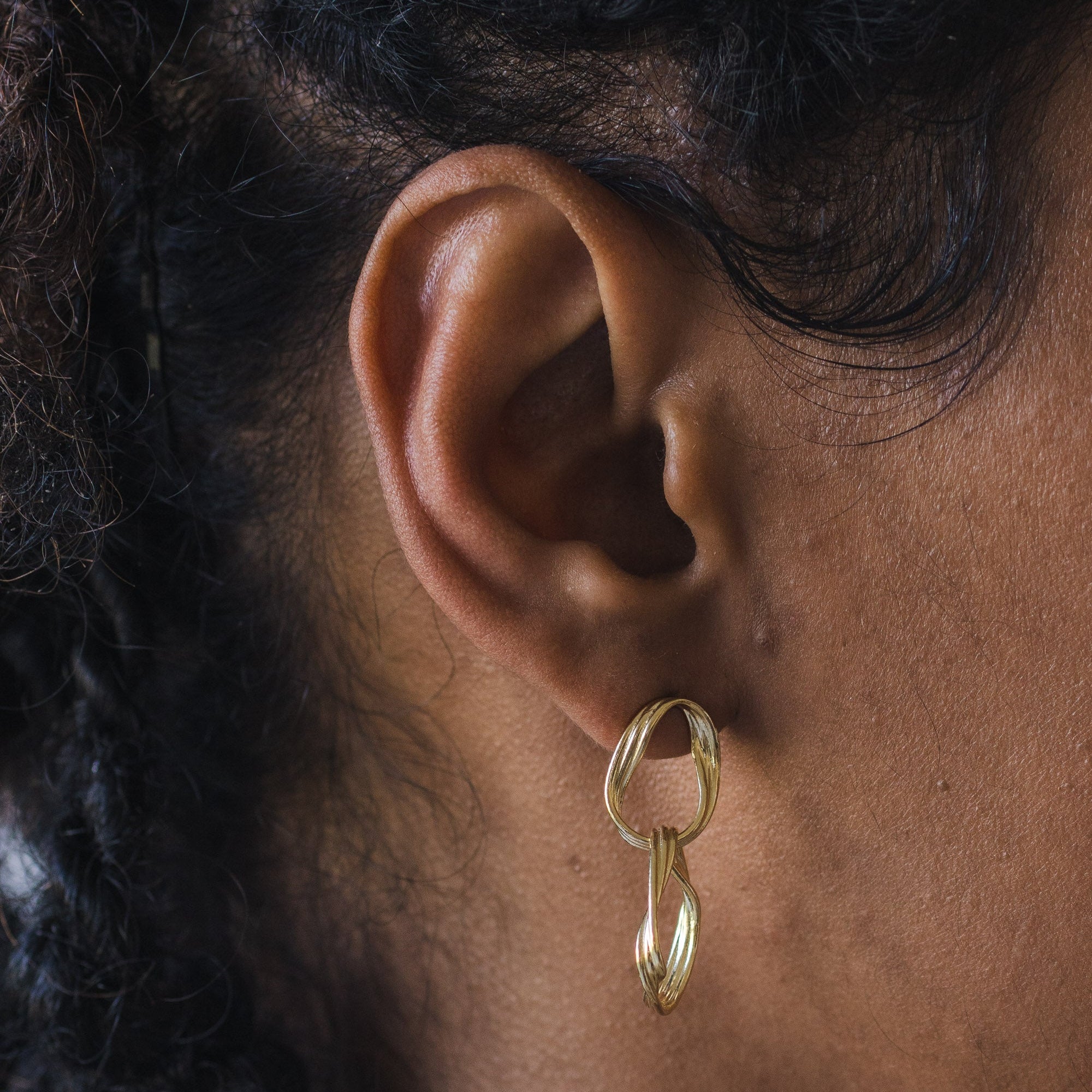 Petites boucles d’oreilles Filé or vermeil