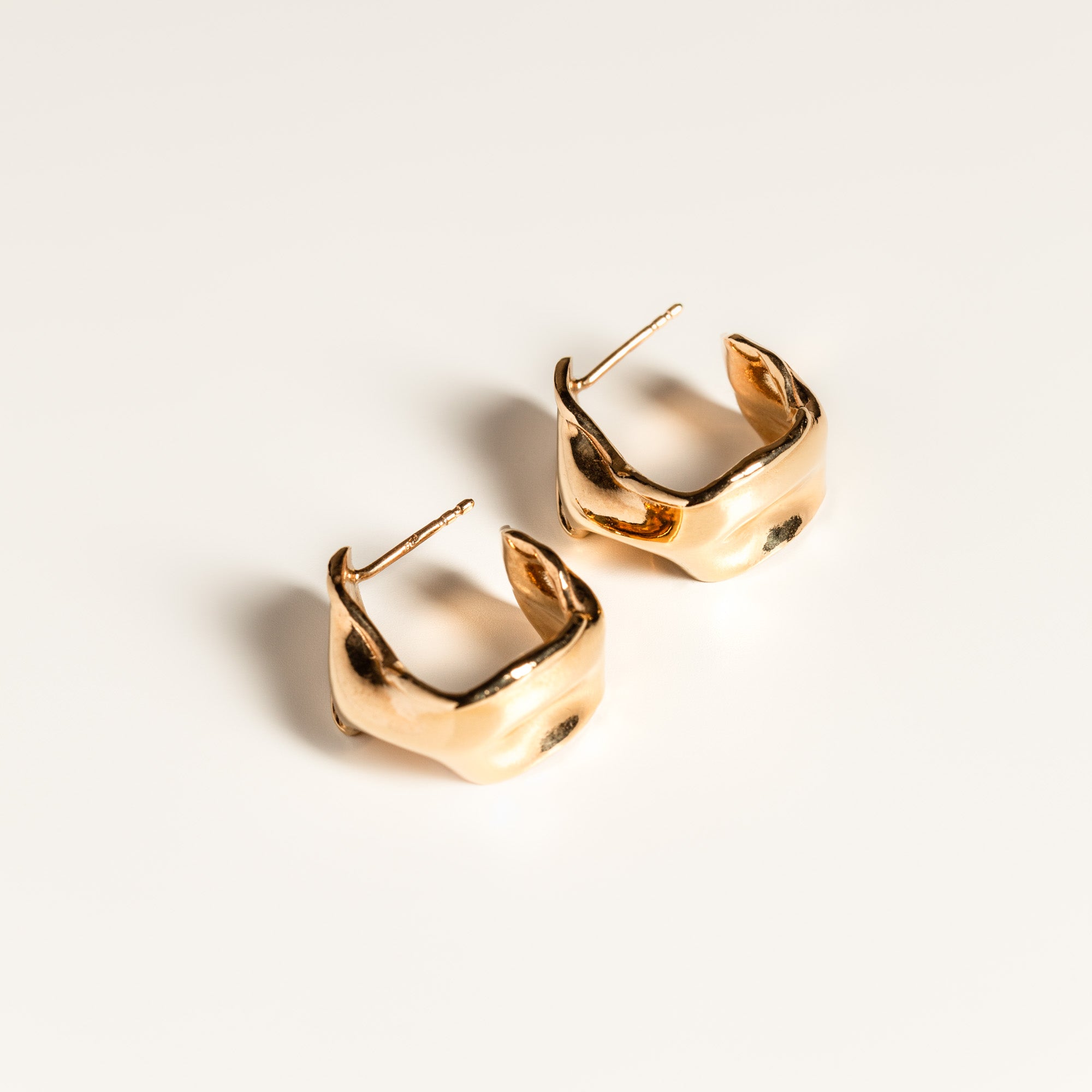 Small Crisp Gold Vermeil Hoops