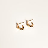 Small Ribbon Gold Vermeil Hoops