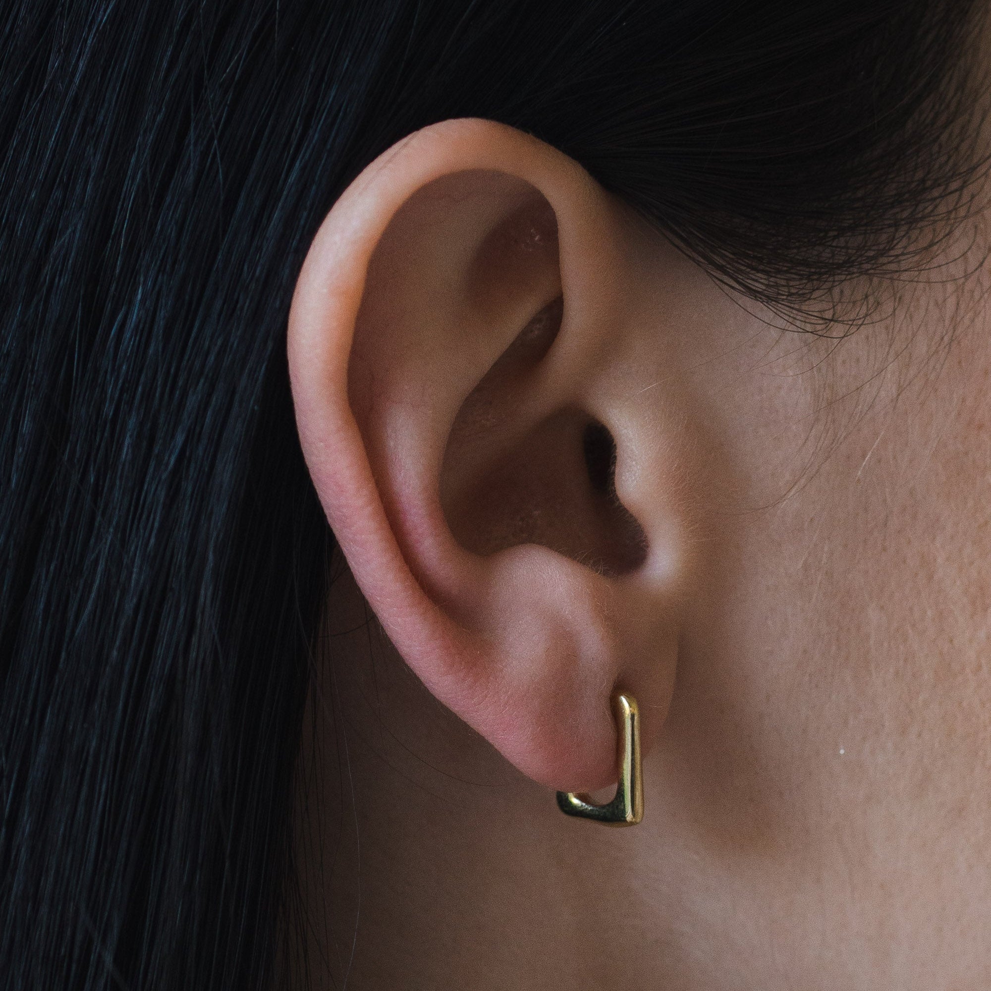 Small Gold Vermeil Anchor Hoops