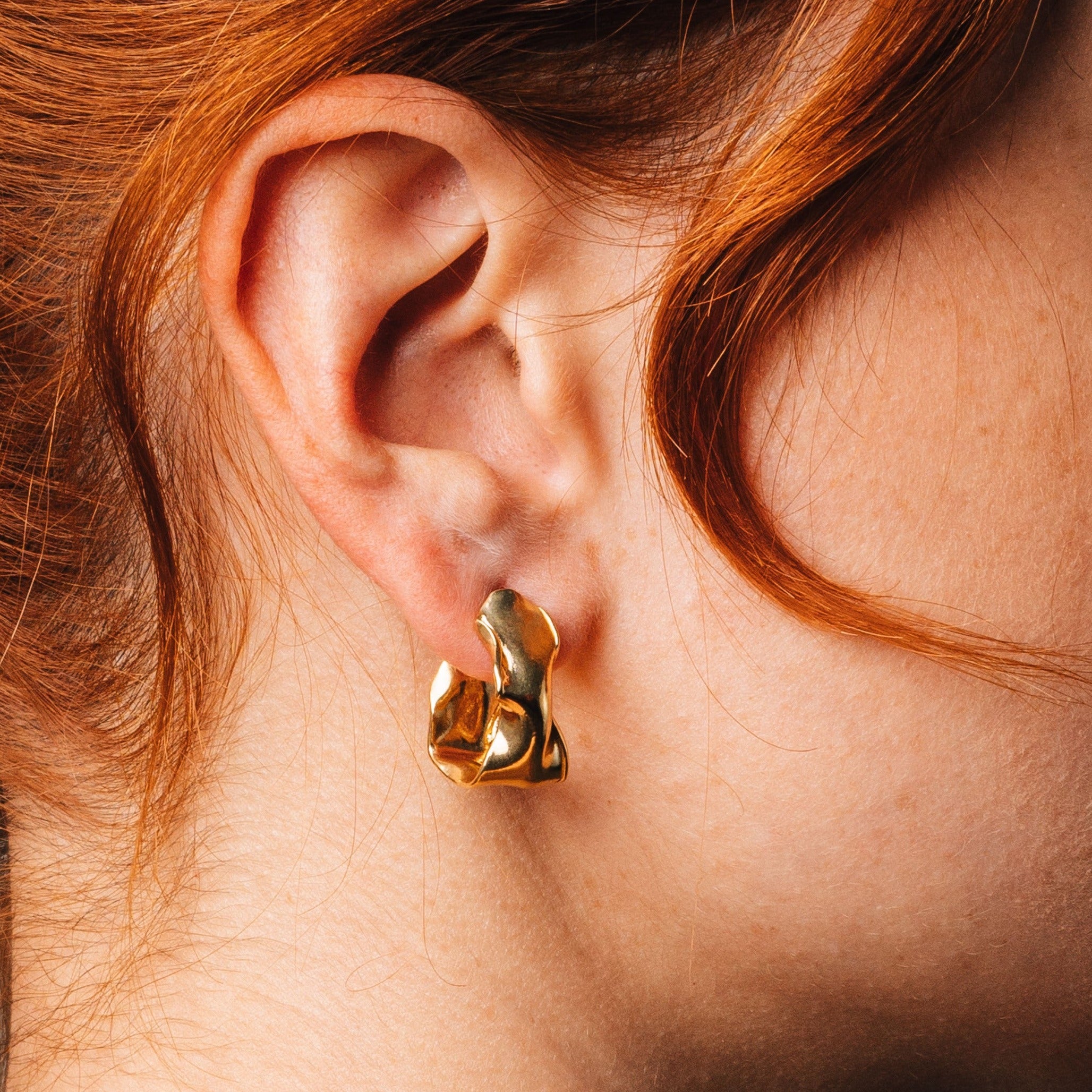 Small Crisp Gold Vermeil Hoops