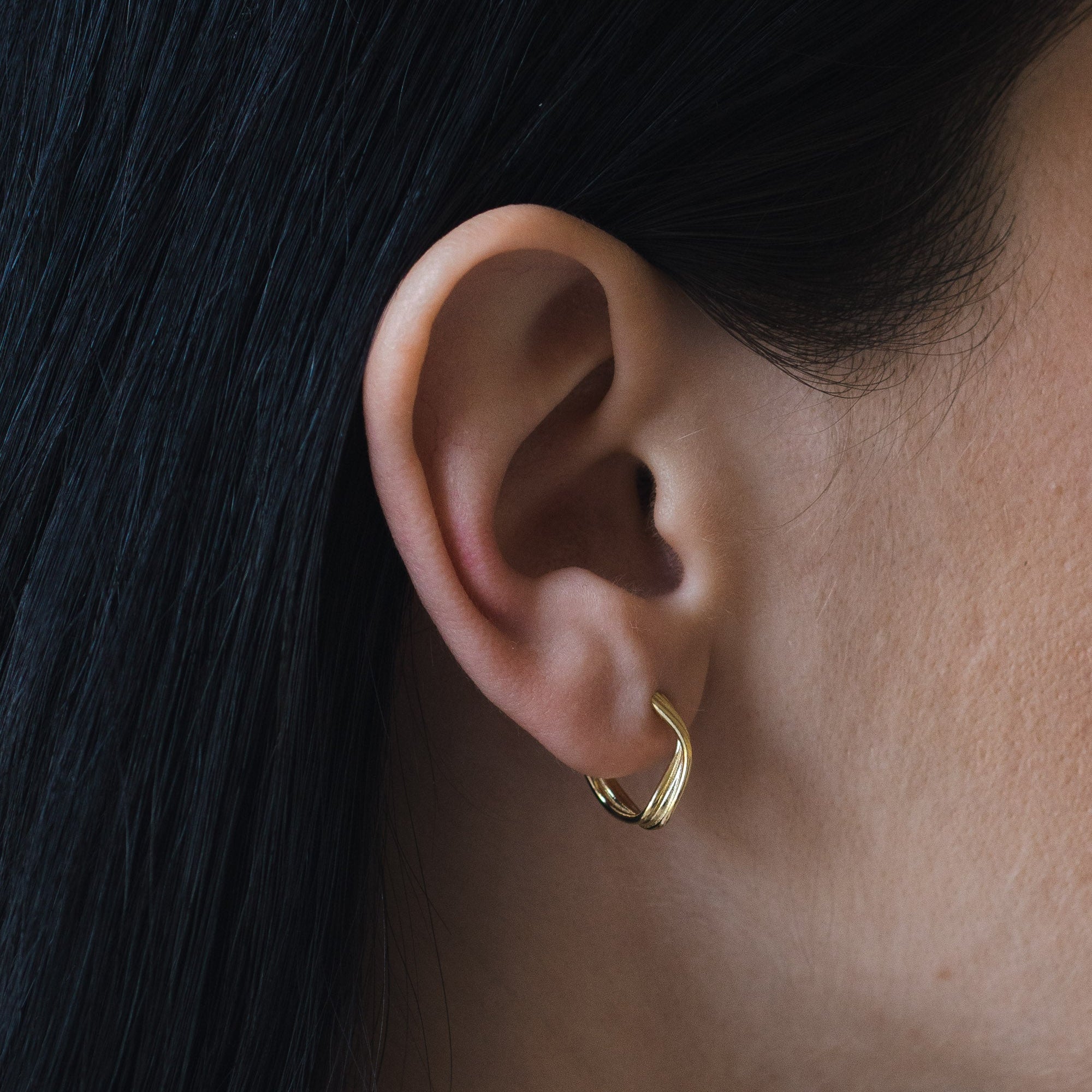 Small Gold Vermeil Spun Hoops