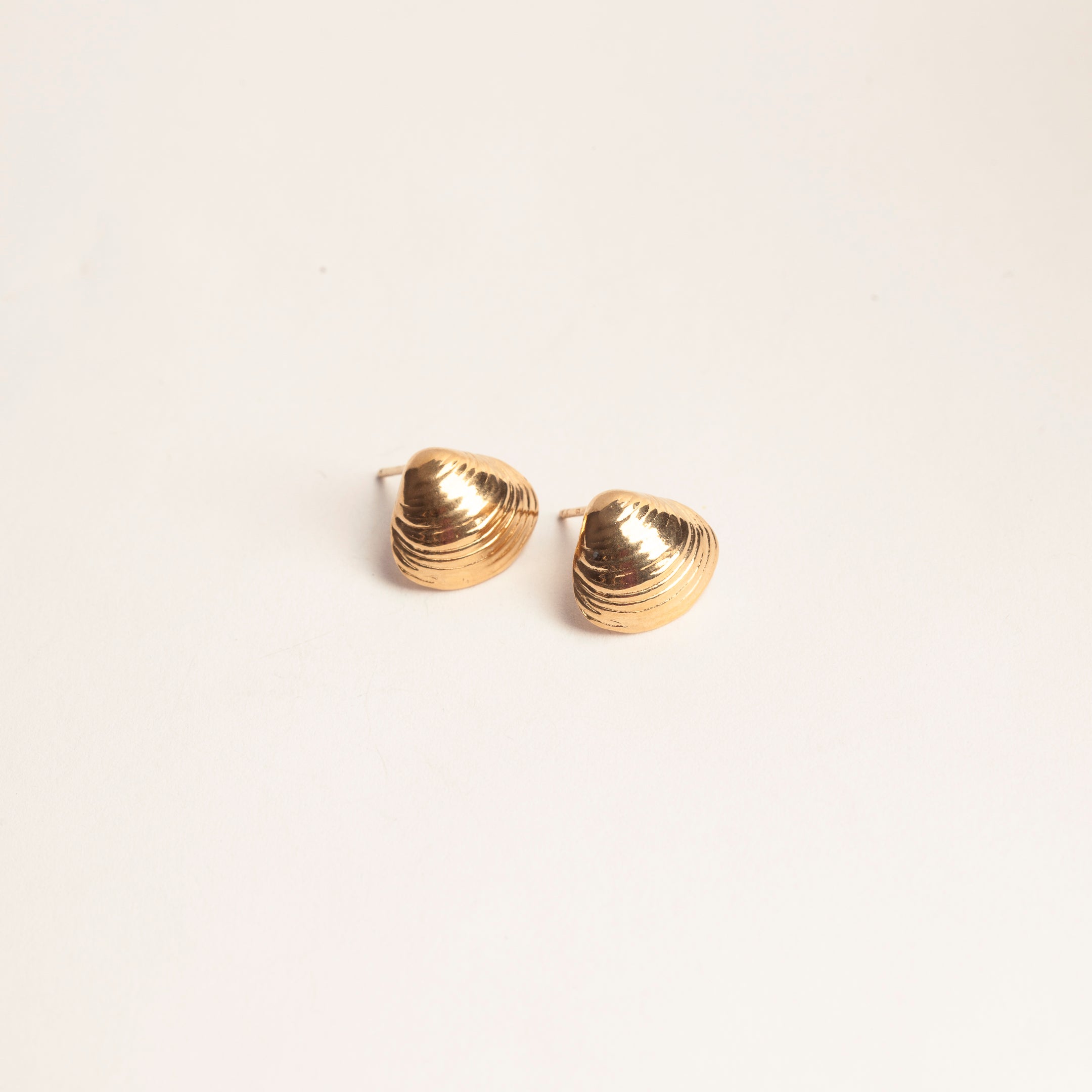 Shell Gold Vermeil Studs