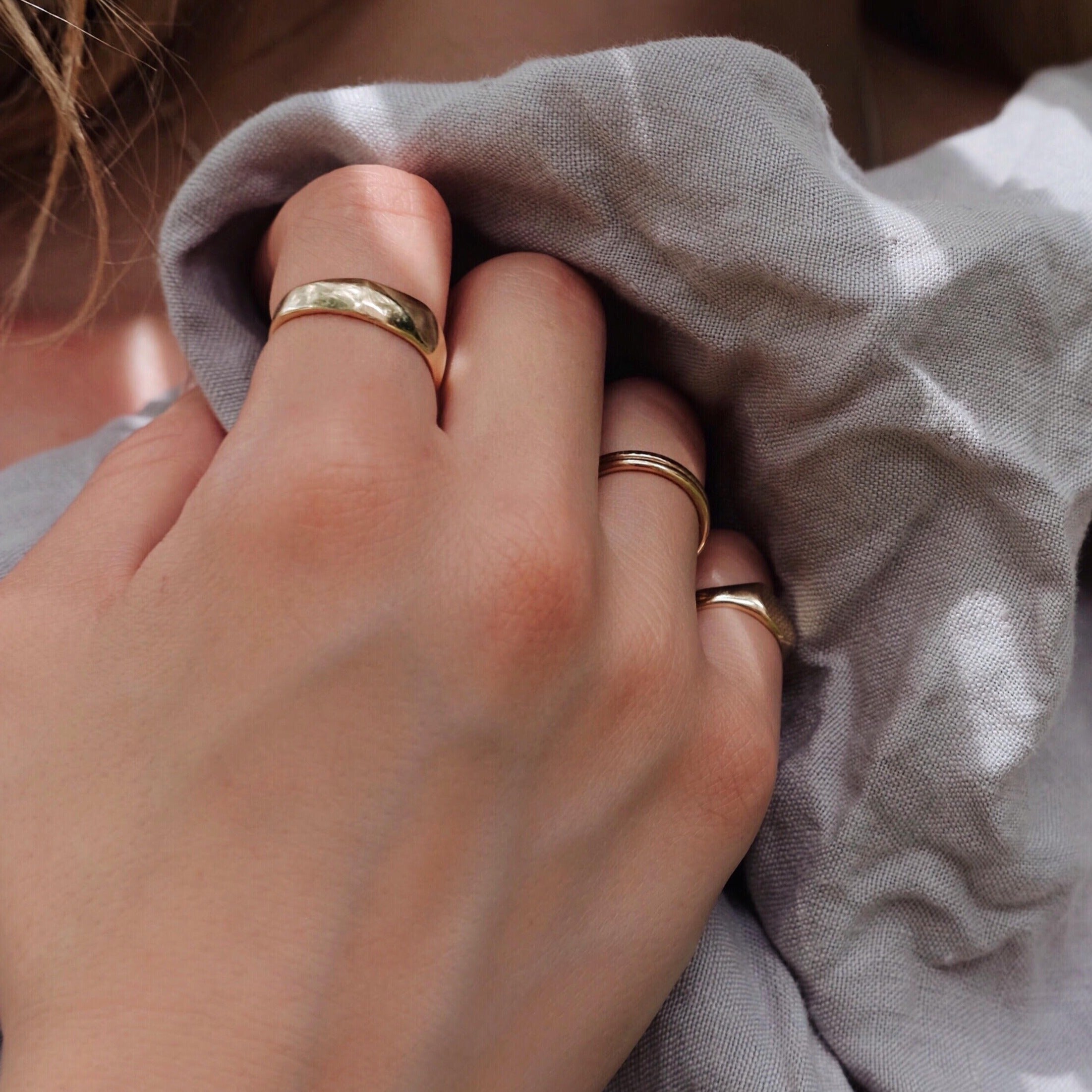 Geometric Gold Ring