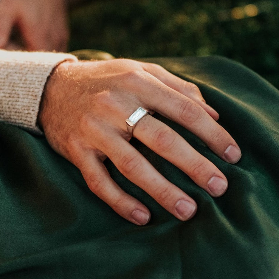 CALENDRIER×digneリングrectangle ring silver Rectangular Ring
