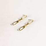 Paper Clip Chain Gold Vermeil Earrings