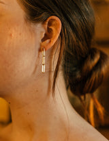 Paper Clip Chain Gold Vermeil Earrings