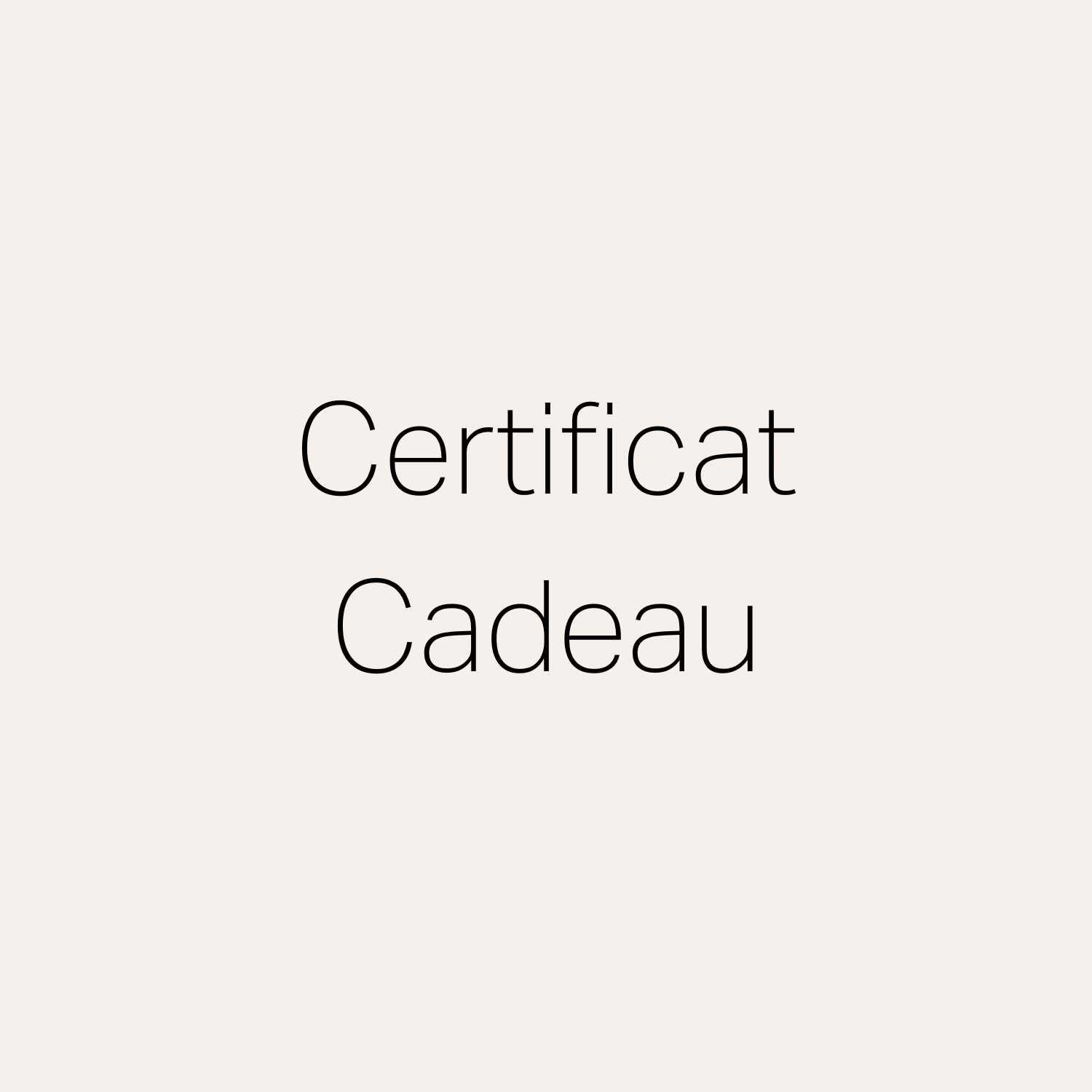 Certificat cadeau